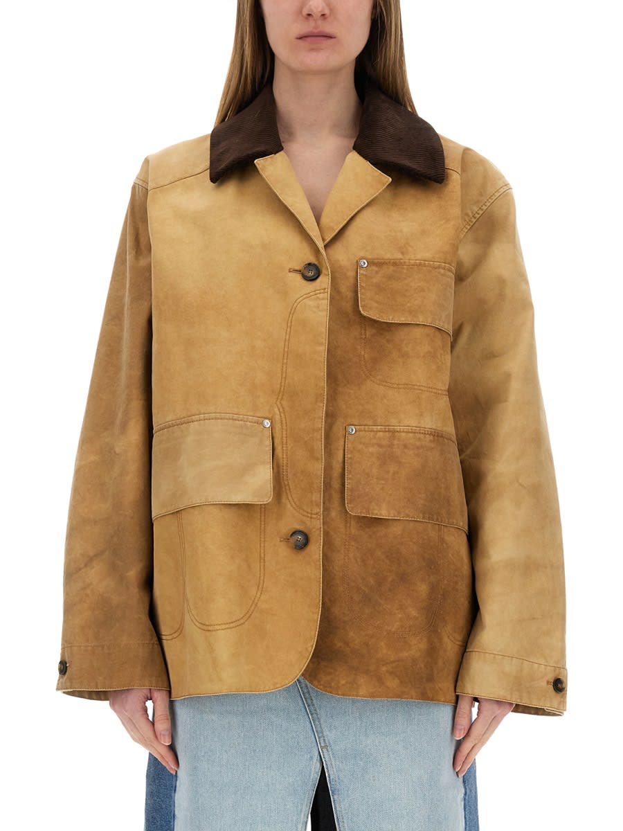 Stella Mccartney Workwear Harrington Jacket In Beige