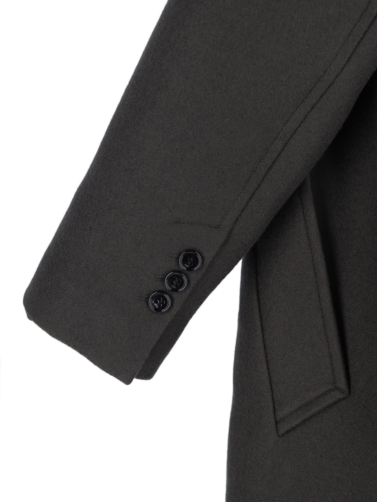Ami Alexandre Mattiussi Ami Paris Anthracite Grey Double-breasted Wool Coat Men In Black