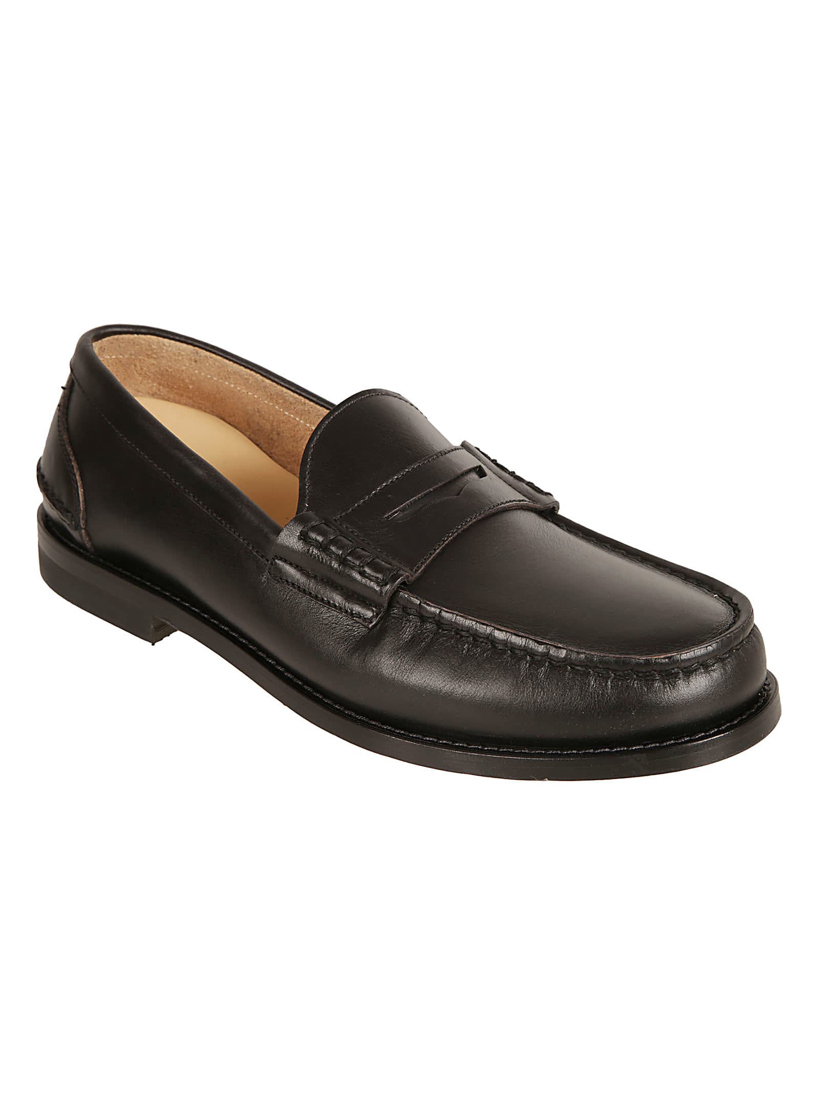 Shop Premiata Classic Loafers In Black