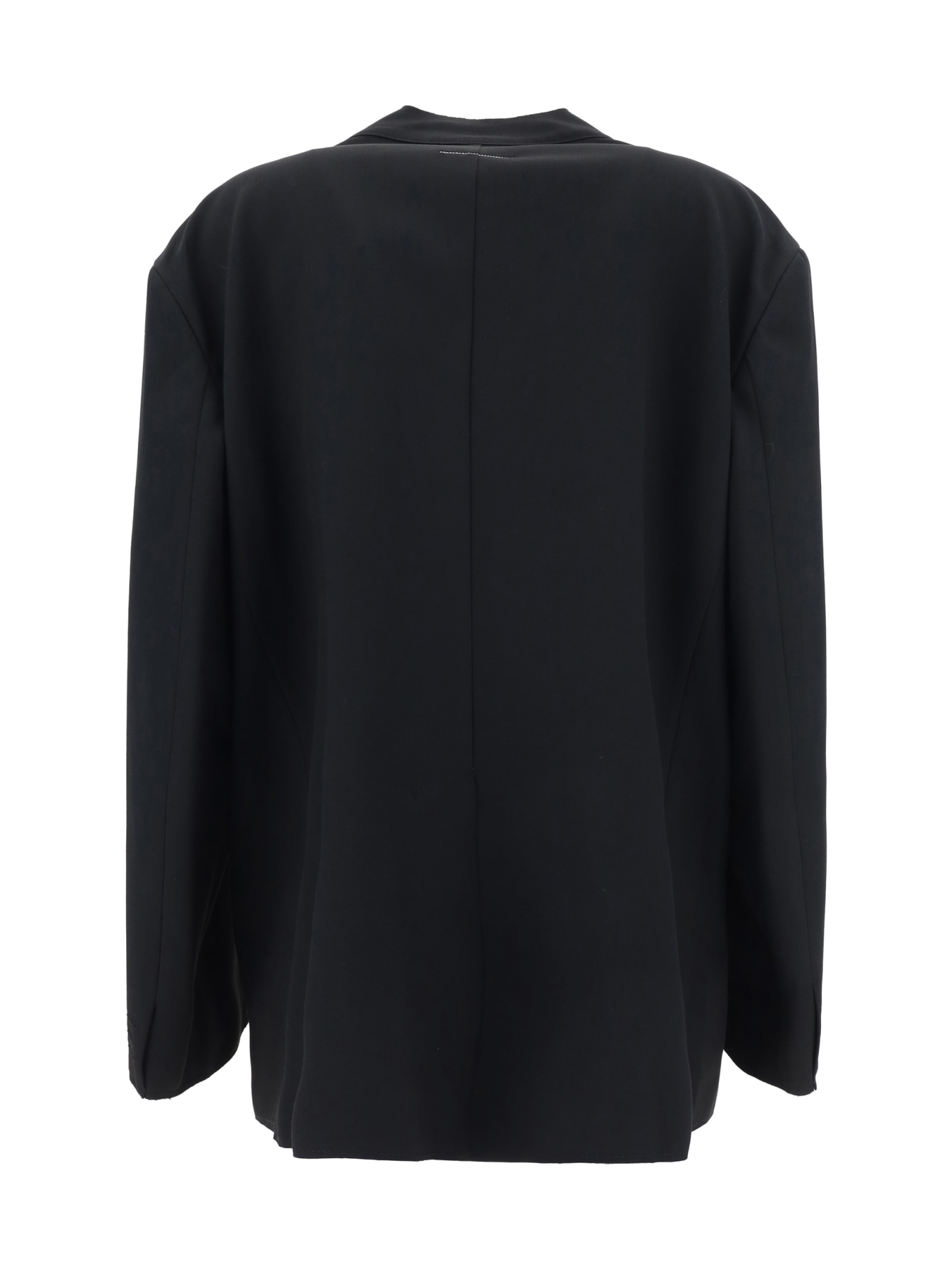 Shop Mm6 Maison Margiela Blazer Jacket In Black