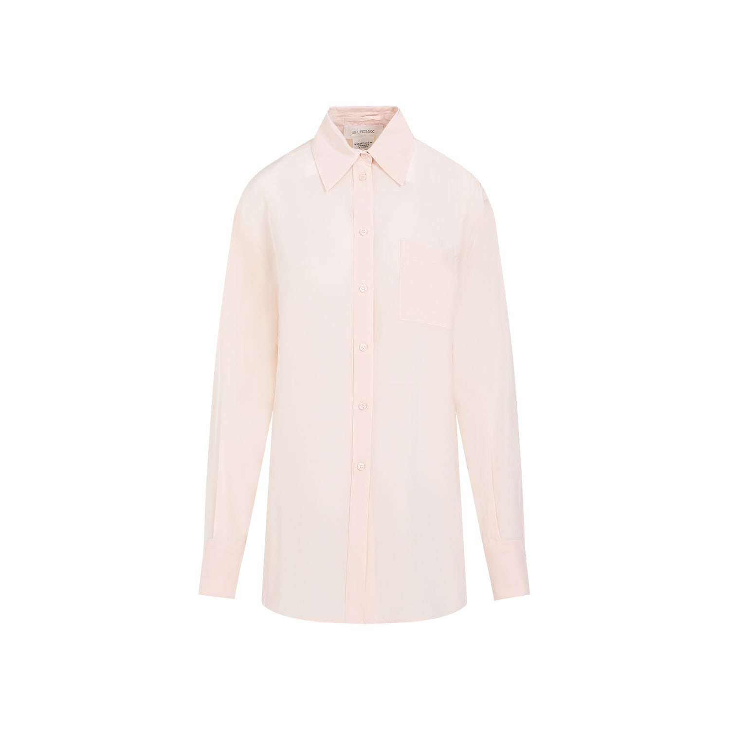 Shop Sportmax Rovigo Crepe Shirt In Cipria