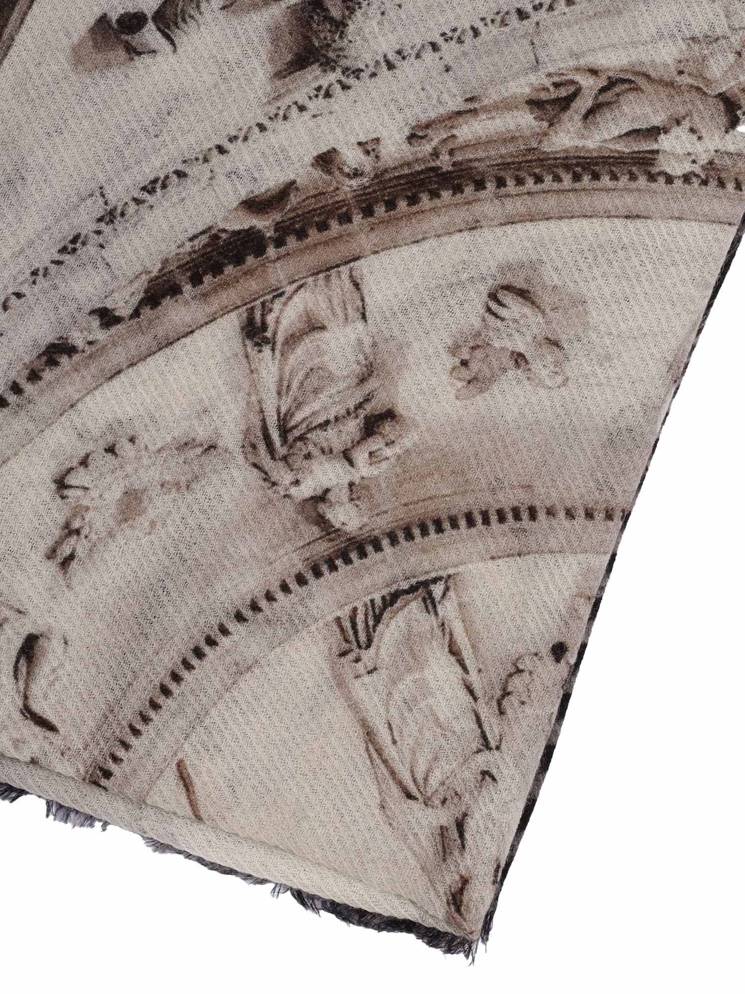 Faliero Sarti Church Of Santa Maria-print Scarf In Brown