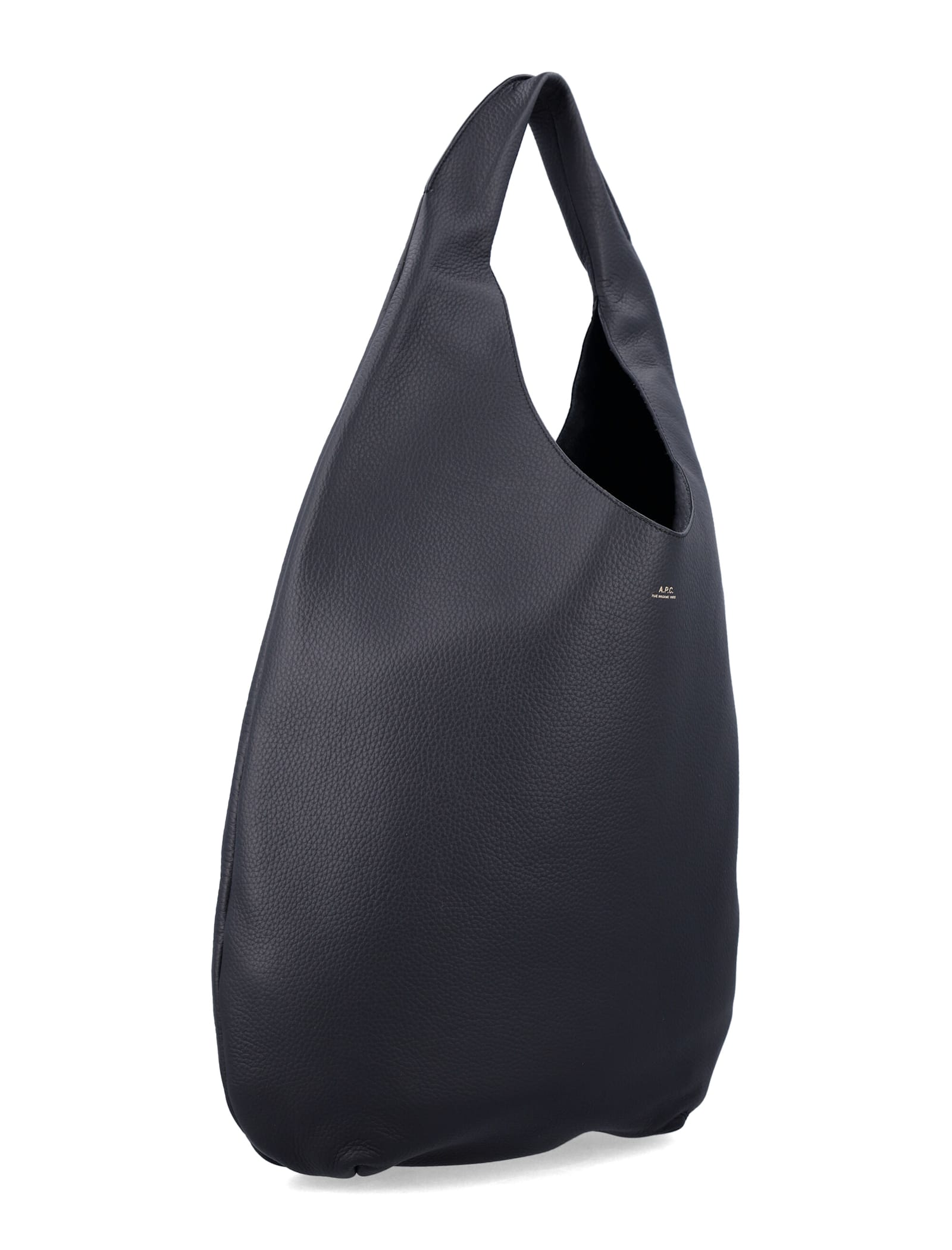 Apc A.p.c. Le Neige Grained Leather Handbag In Black