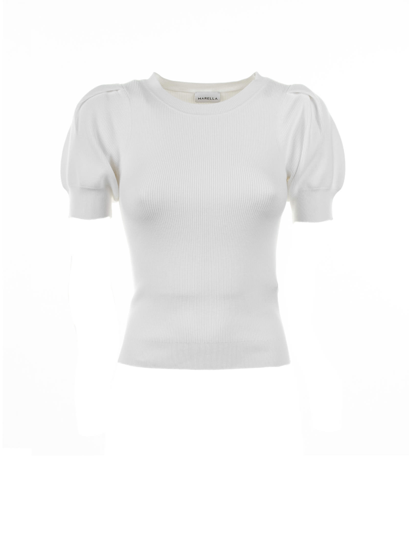 White Puff Sleeve T-shirt