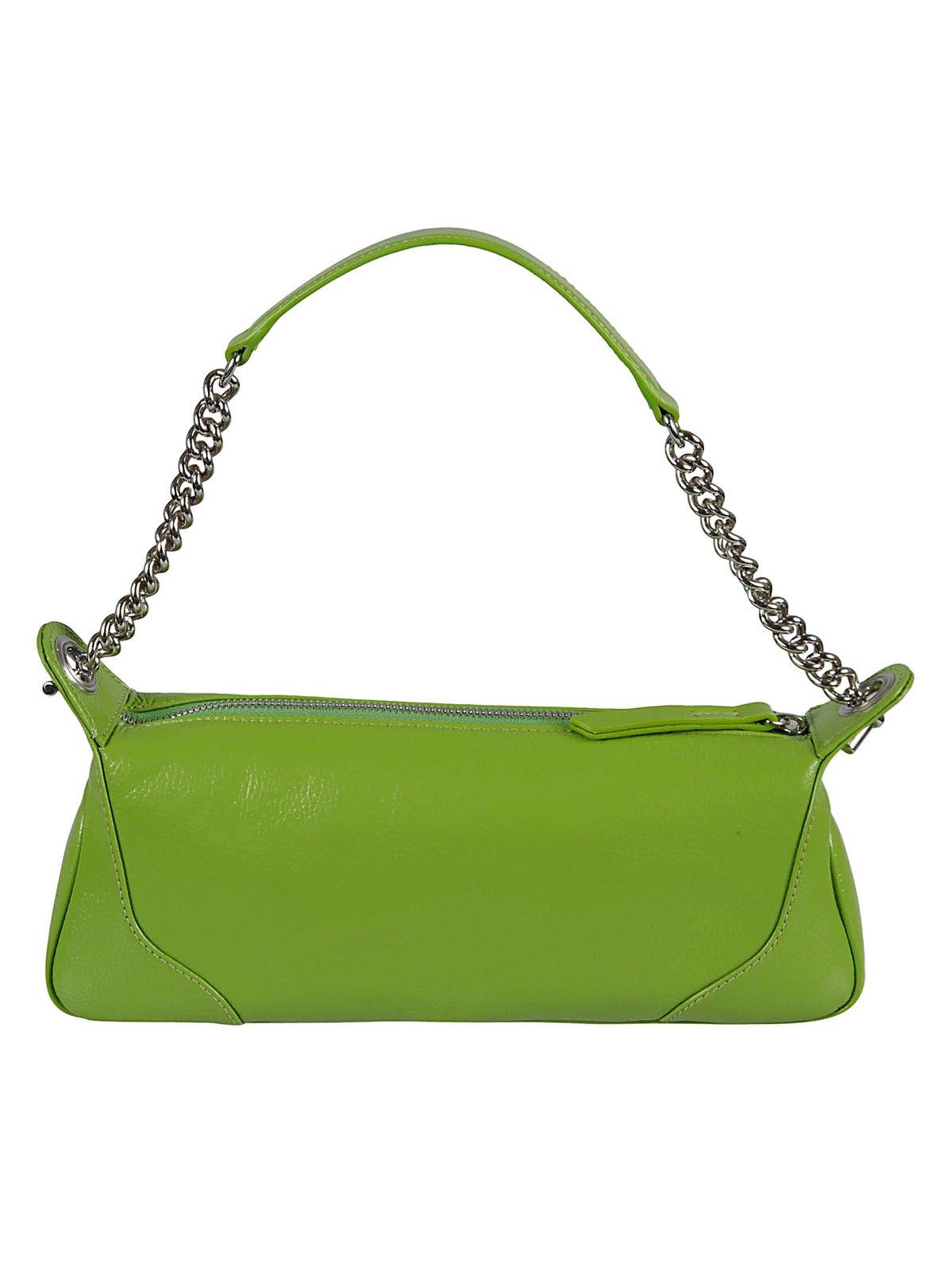 Shop By Far Samira Zipped Shoulder Bag In Pistachio