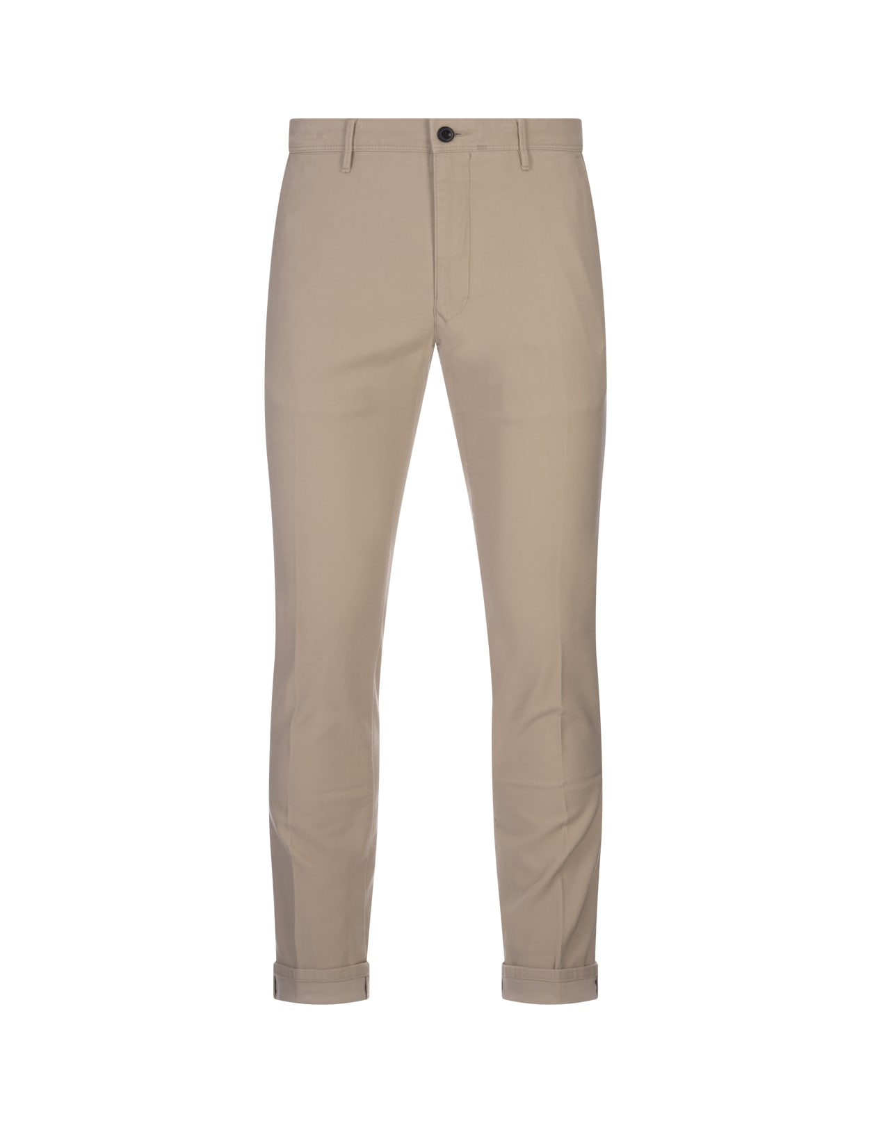 Beige Slim Fit Trousers