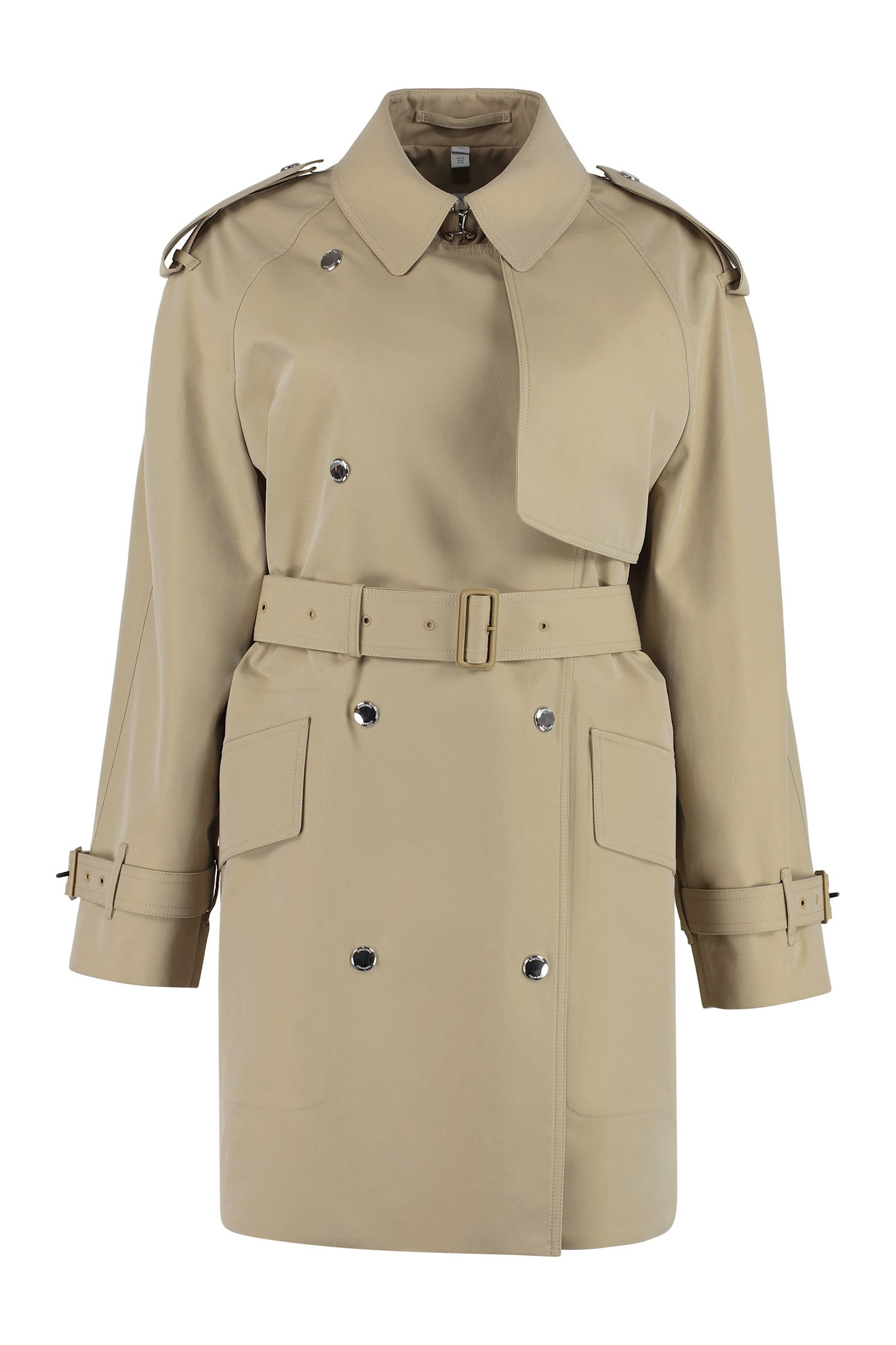 Burberry Gabardine Trench Coat In Brown
