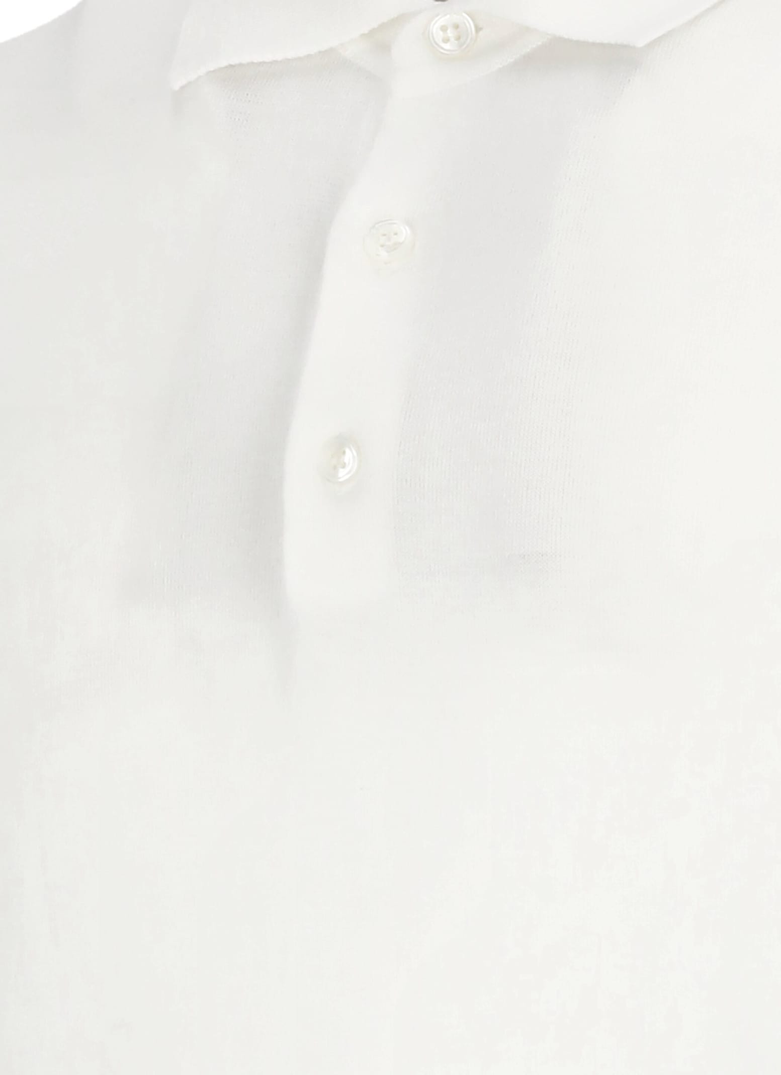 White Cotton Polo Shirt