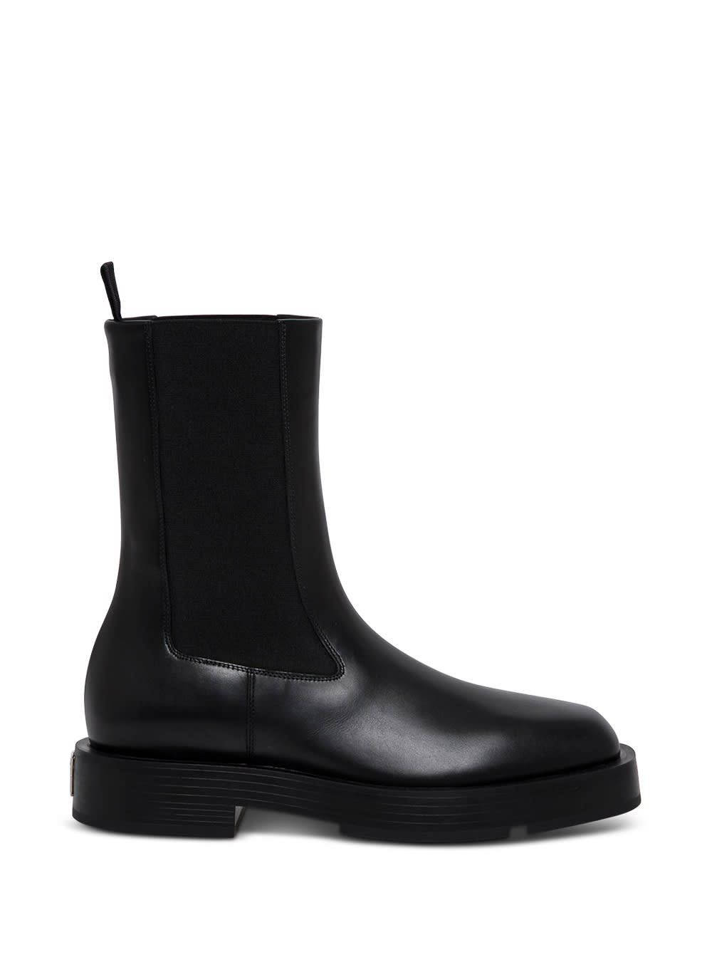 Givenchy Black Leather Chelsea Boots With Logo
