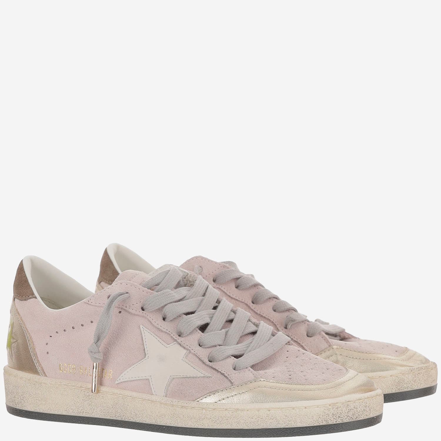 Golden Goose Ballstar Suede Upper Toe Tongue Heel And Spur Leather Star Sneakers Multicolor In Multi