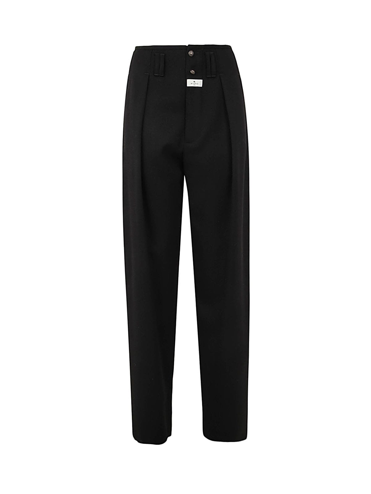 Etro Artica Trousers In Black Blue