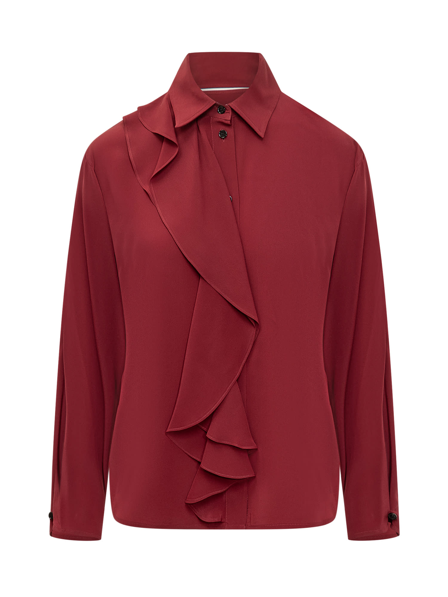 Shop Victoria Beckham Shirt In Oxblood