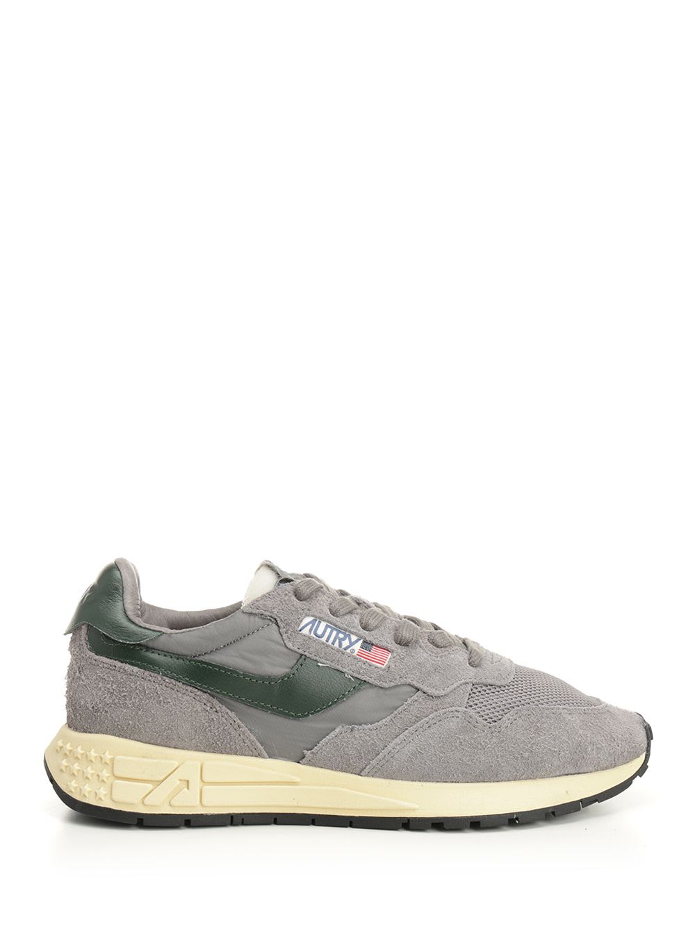 Autry Low-top Sneakers With Mesh Panels And Suede Overlays In Gray