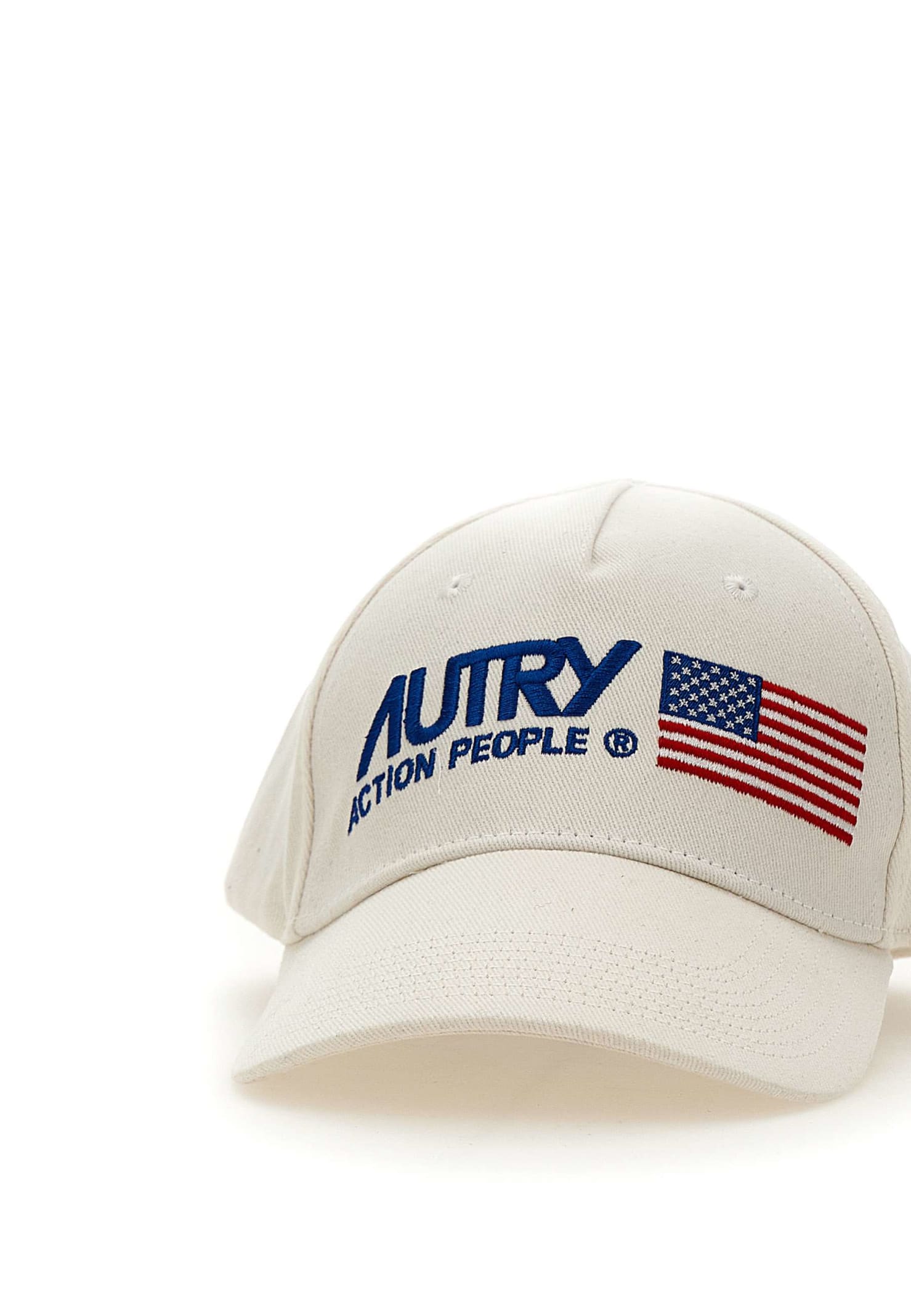 Shop Autry Iconic Action Baseball Cap Hat In White