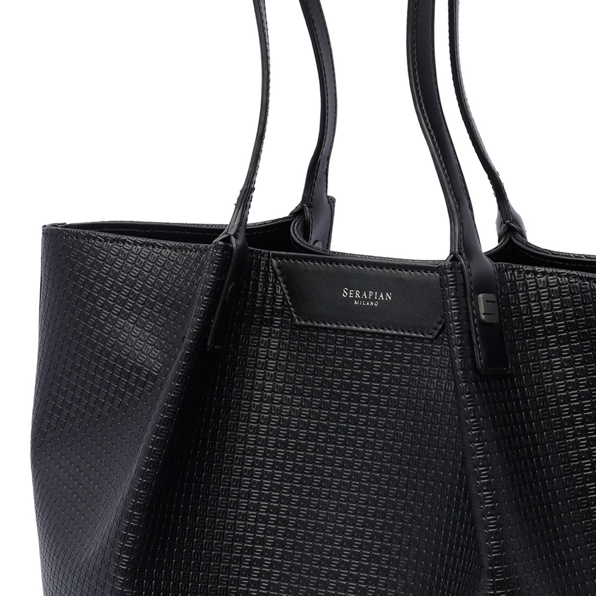 Shop Serapian Vertical Secret Shoulder Bag In Black