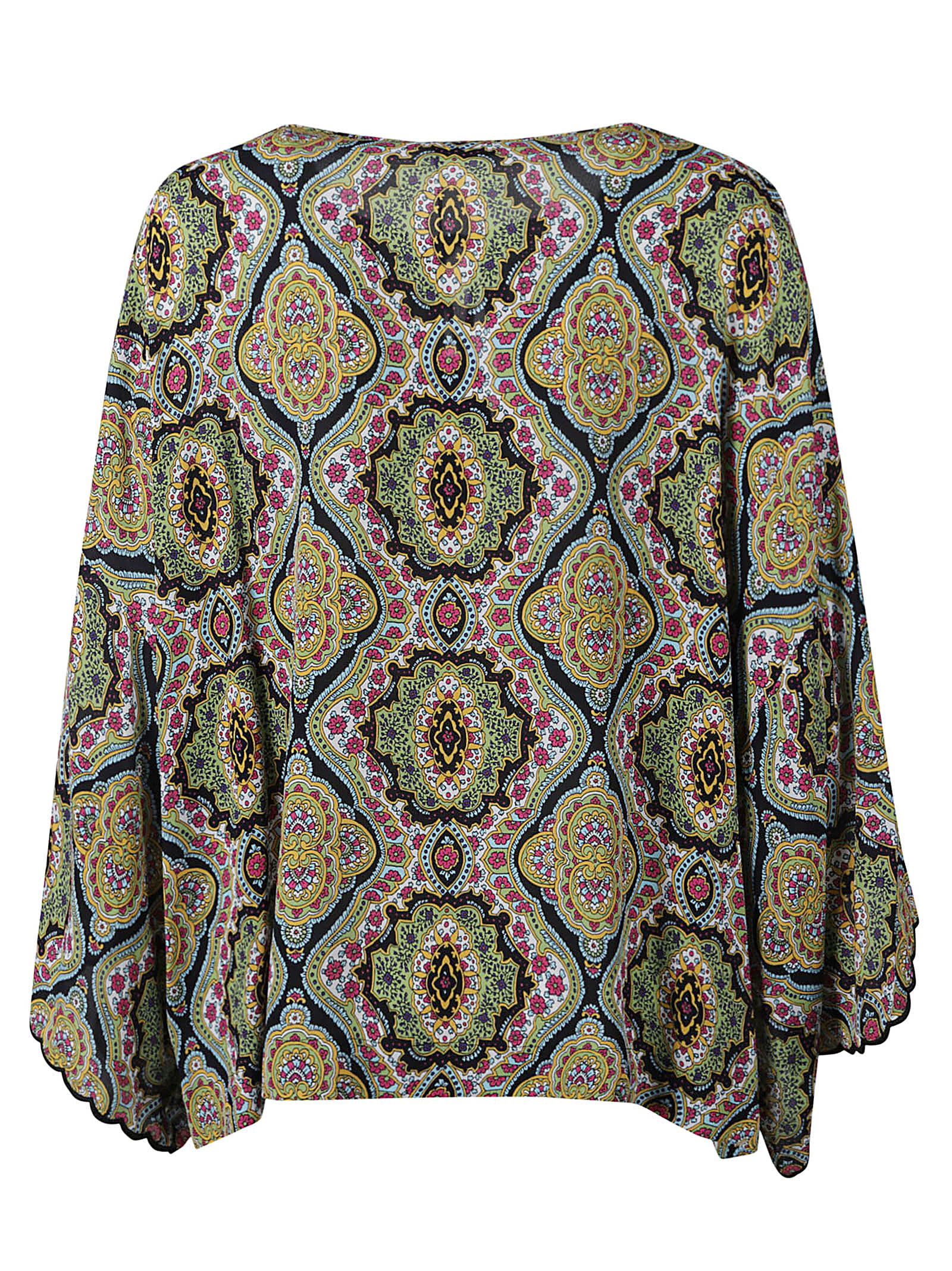 Shop Etro Classic Printed Blouse In Green