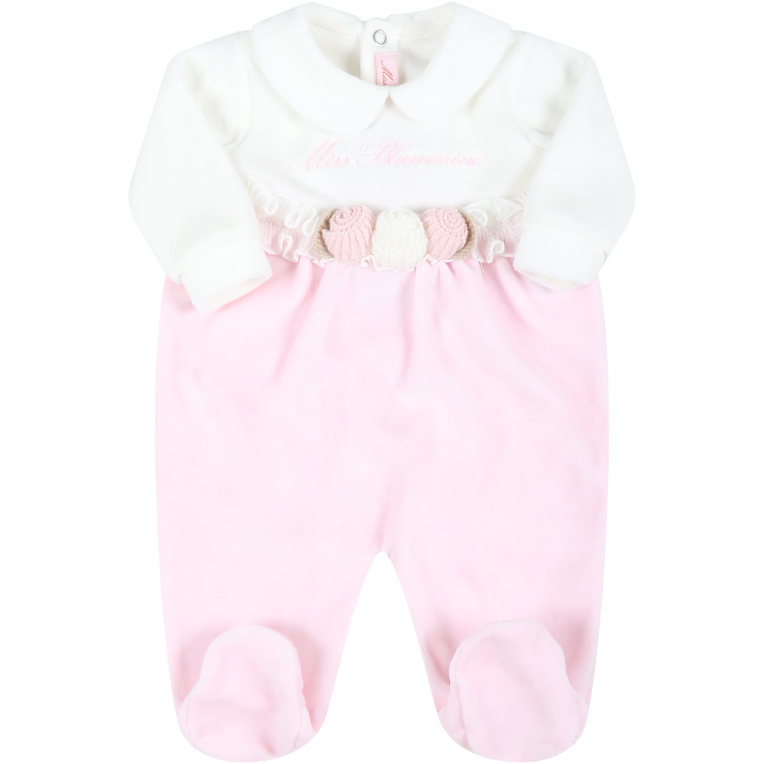 Blumarine Multicolor Babygrow For Baby Girl With Pink Logo