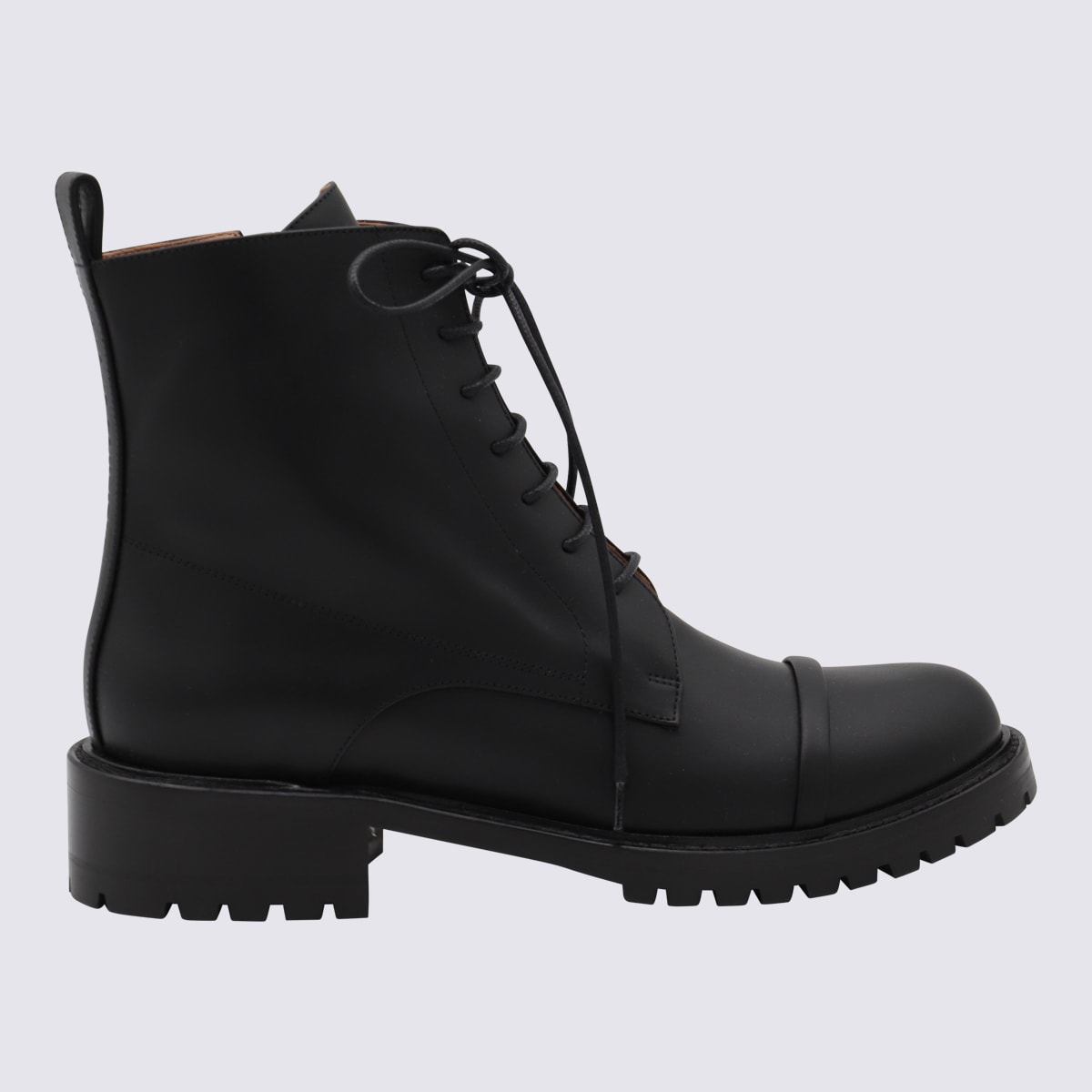 Black Leather Miller Boots