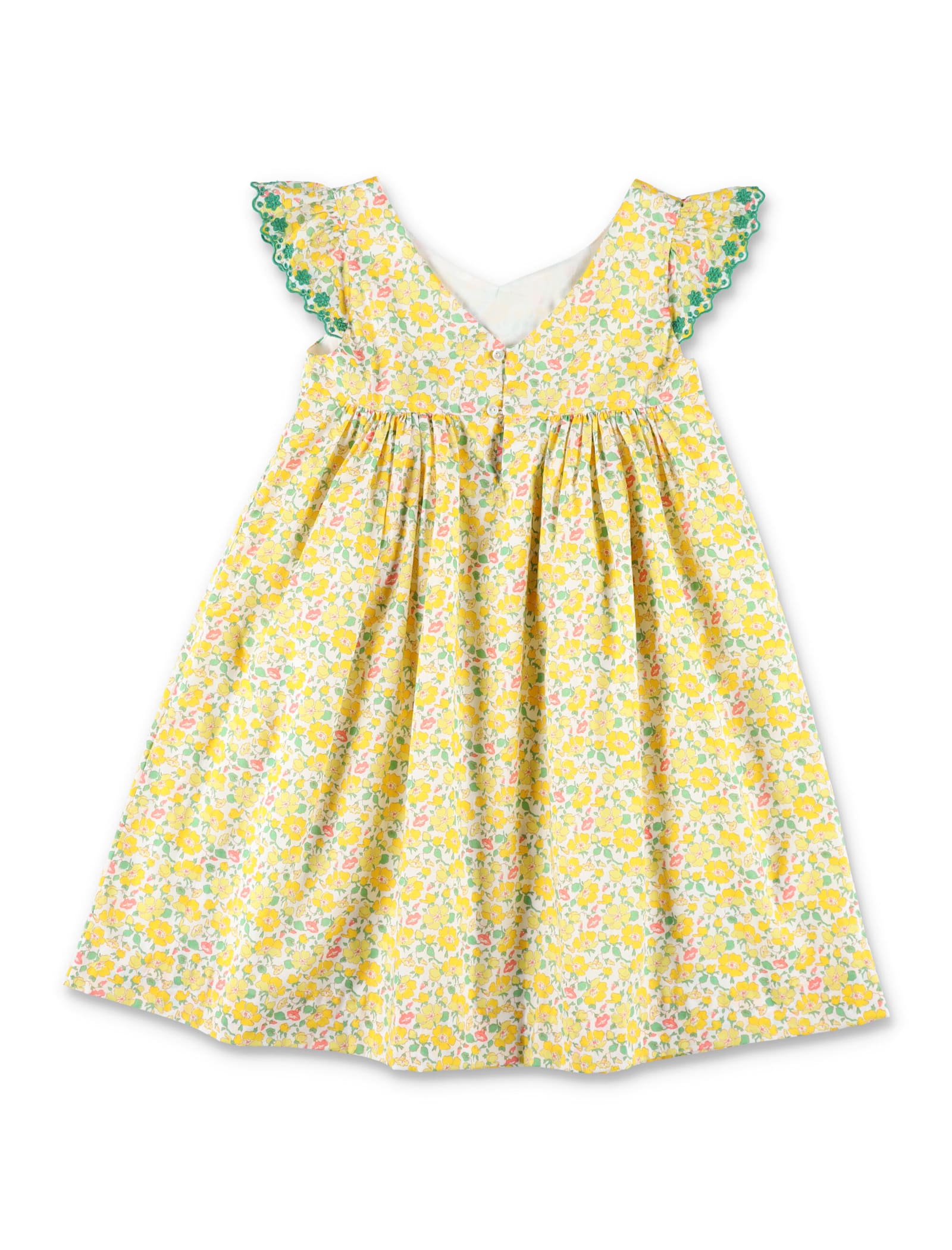 Bonpoint Dress Flower In Yellow