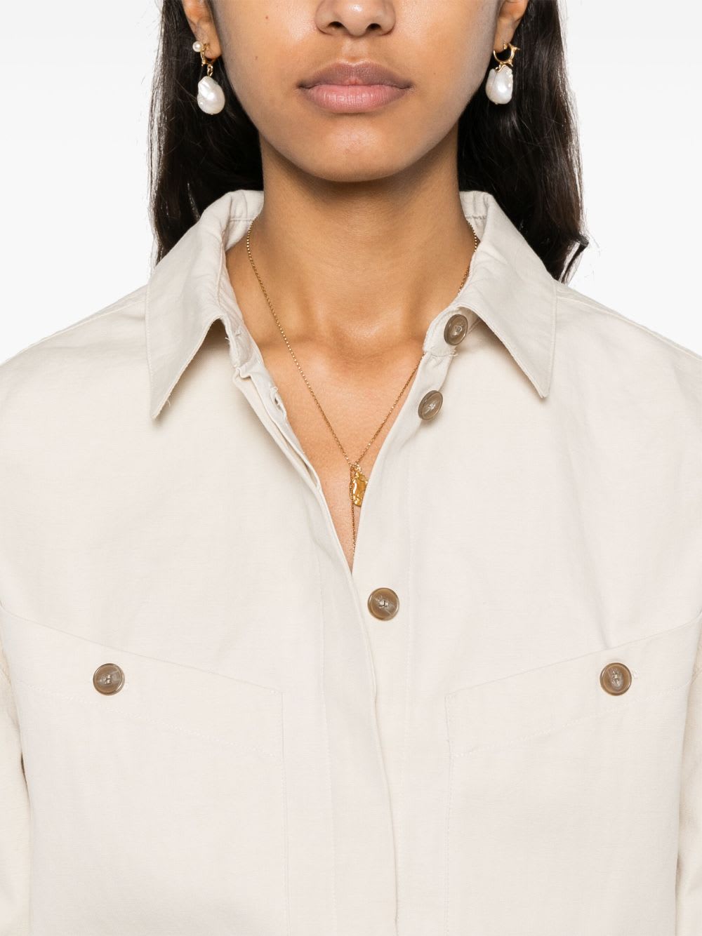 Iro Buttoned Pollo Colar Shirt In Nude