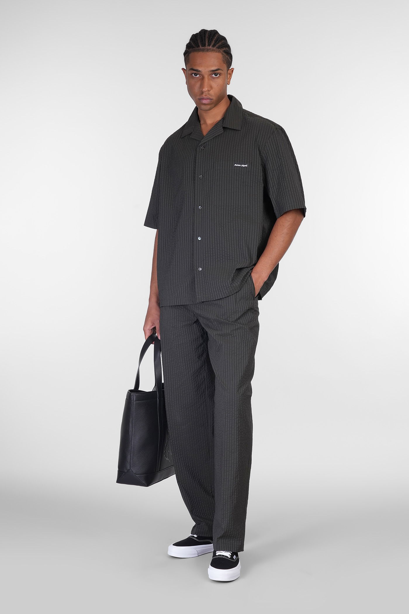 Maison Kitsuné Pants In Black Polyester