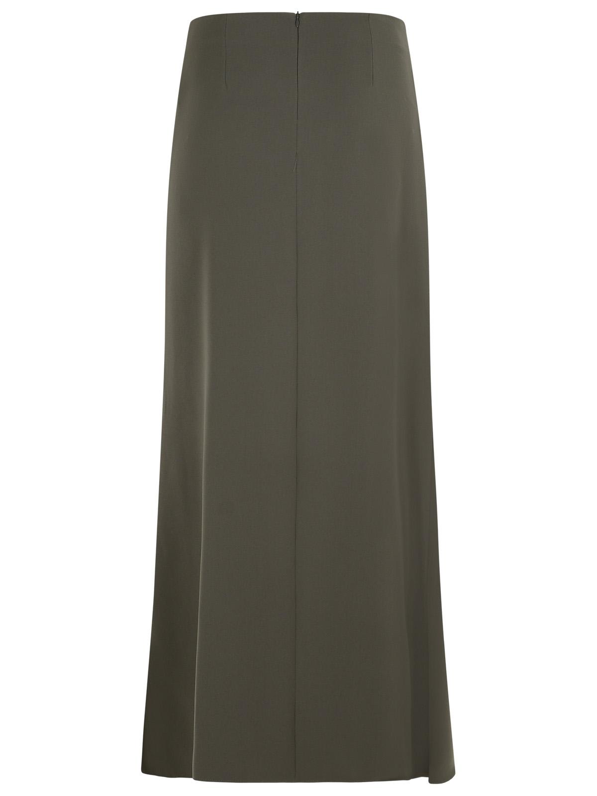 P.a.r.o.s.h Poker Long Skirt In Grey Polyester In Green