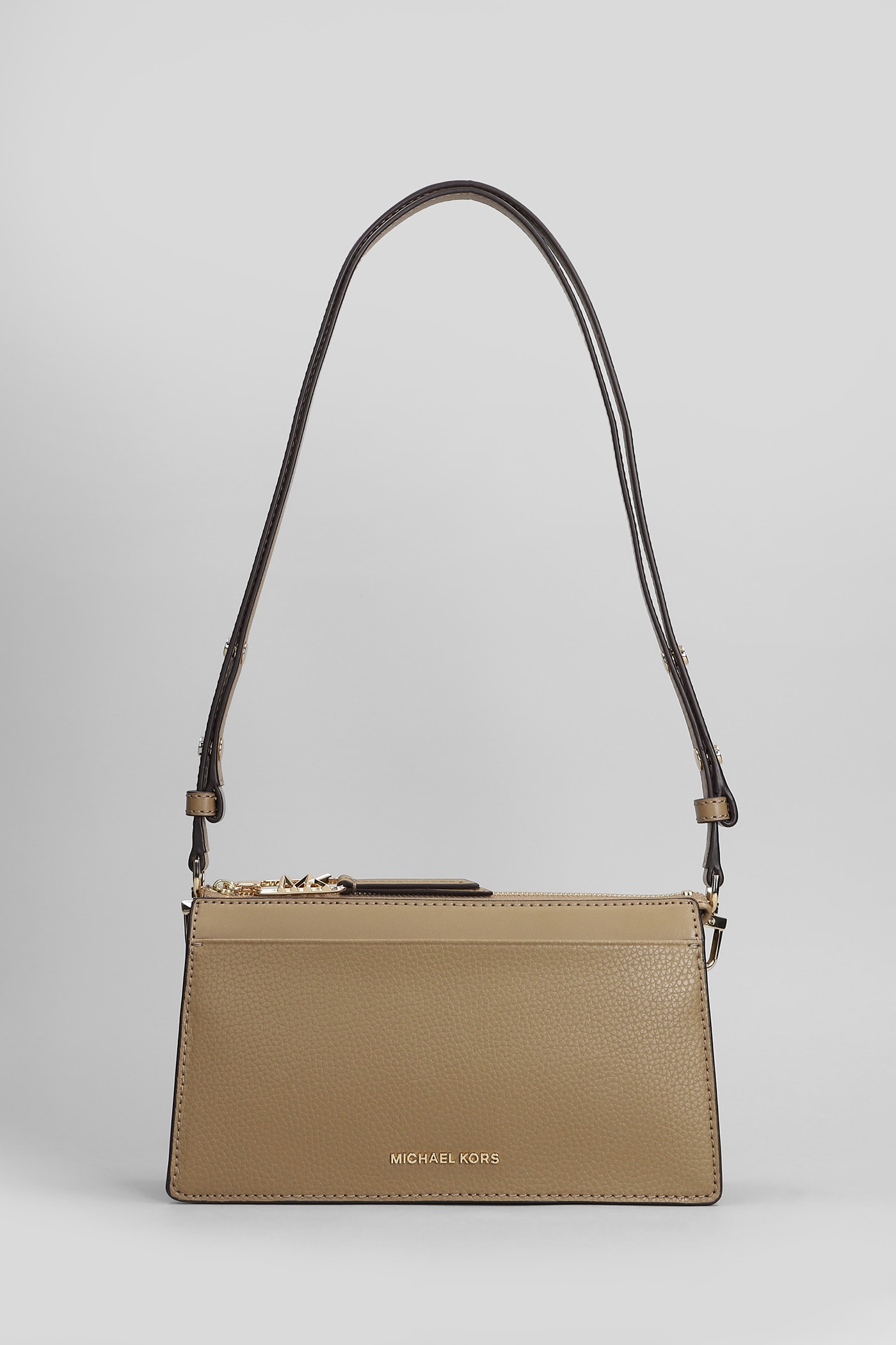 Empire Shoulder Bag In Taupe Leather