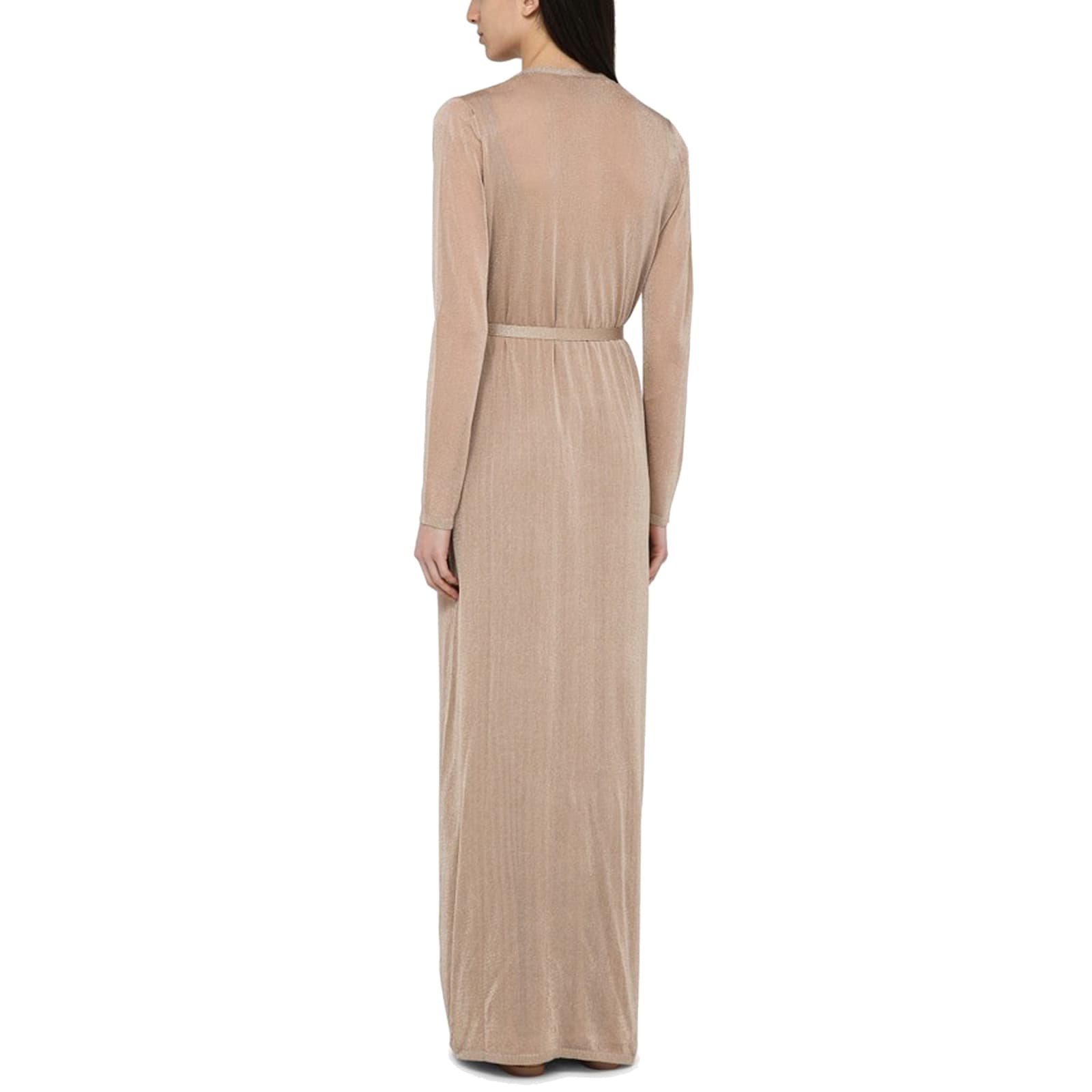 Max Mara Lurex Robby Cardigan In Beige