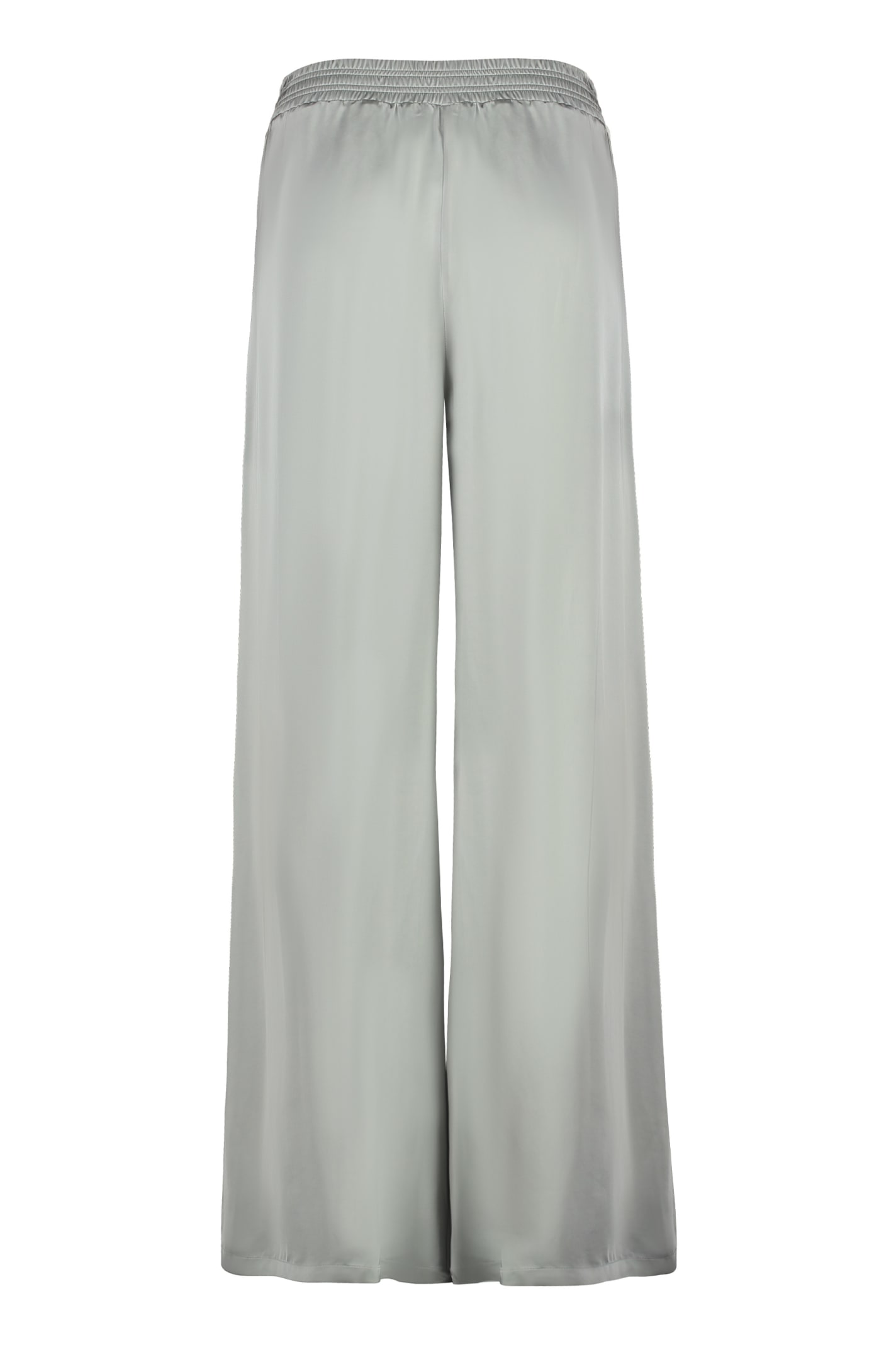 Shop Fabiana Filippi High-waist Wide-leg Trousers In Grey