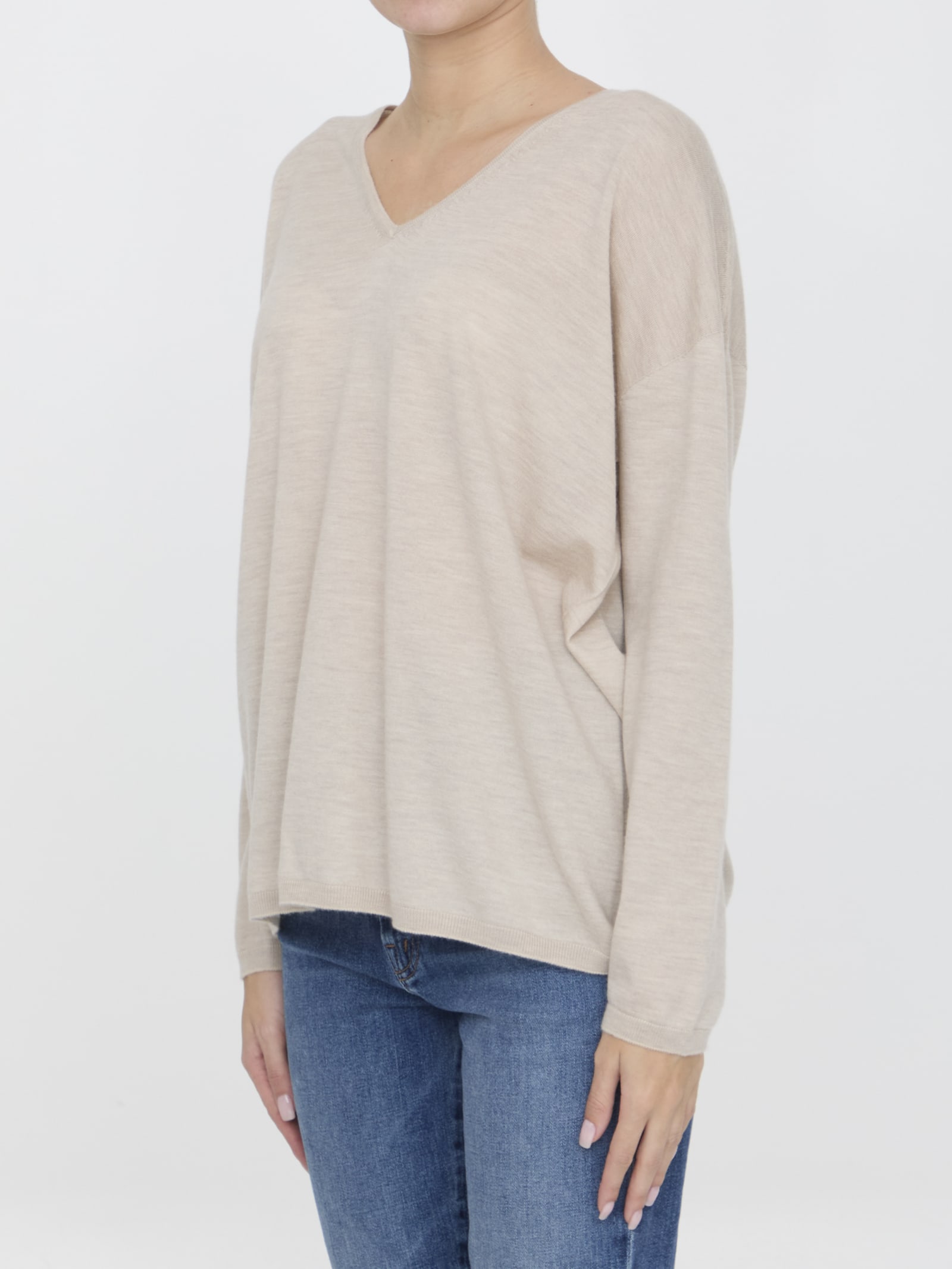 Max Mara Freccia Jumper In Beige