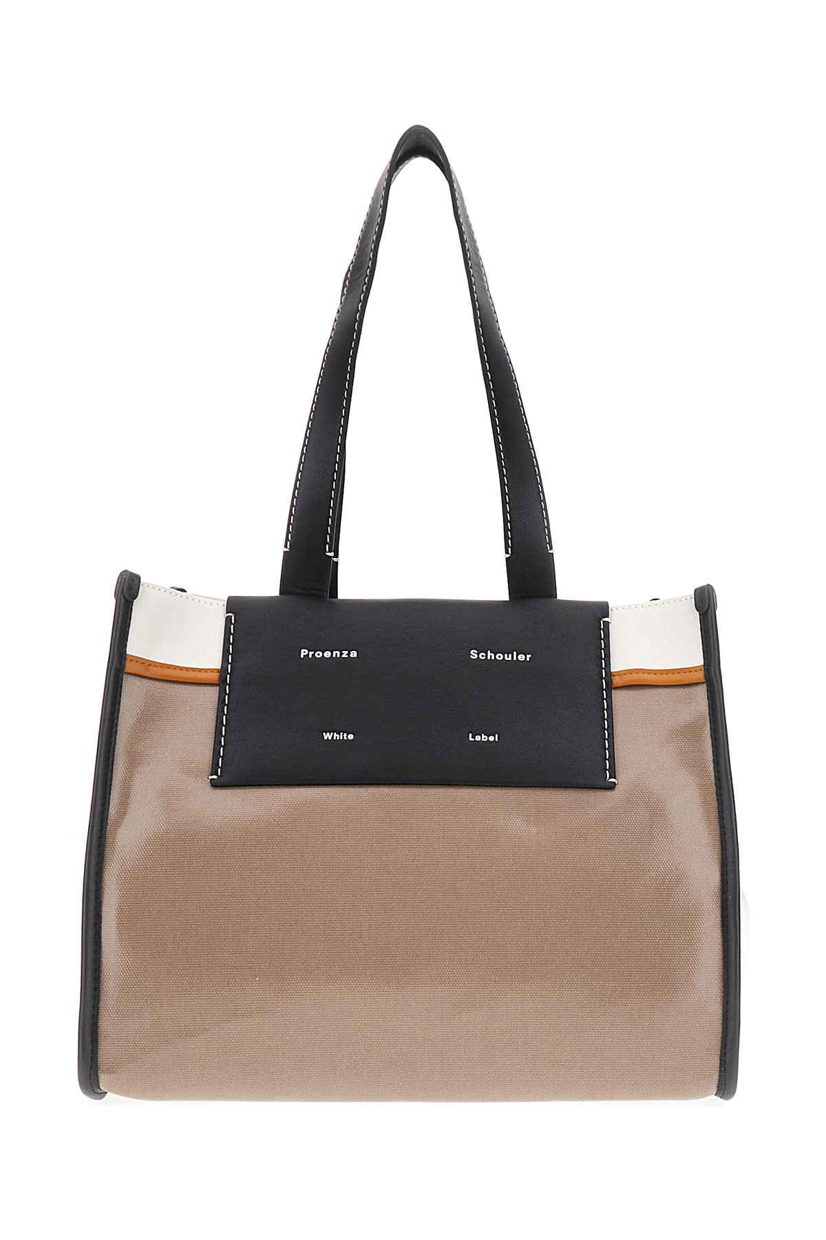 PROENZA SCHOULER MULTICOLOR CANVAS LARGE MORRIS SHOPPING BAG 