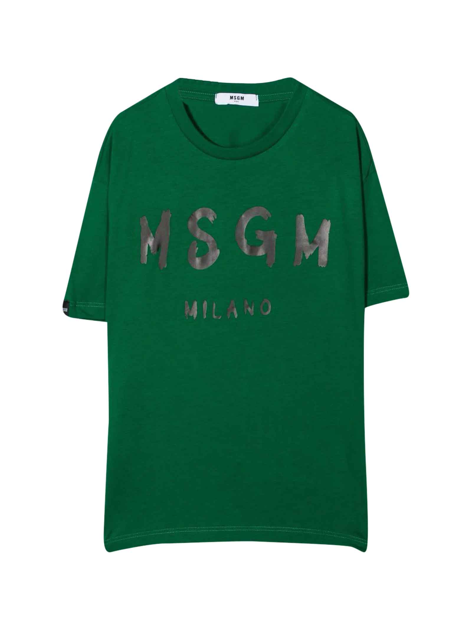 MSGM Green T-shirt Unisex