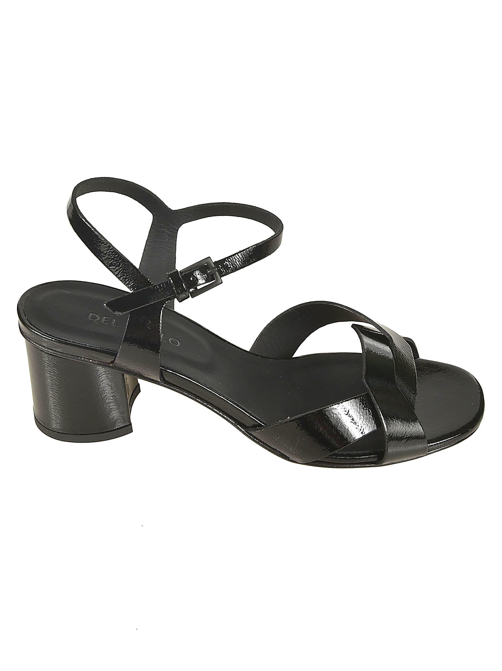 Shop Del Carlo Ben Vetro Sandals In Black