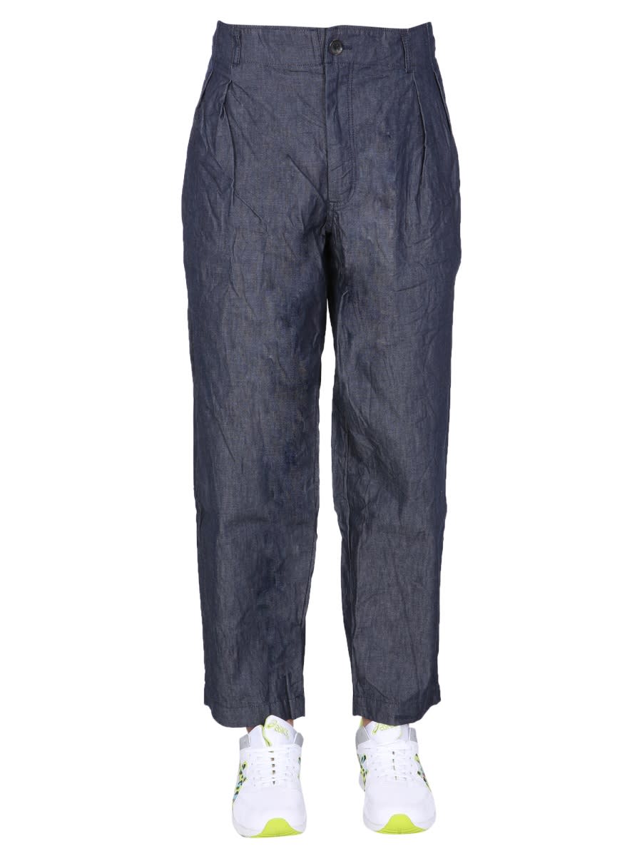 Shop Comme Des Garçons Shirt Straight Fit Trousers In Blue