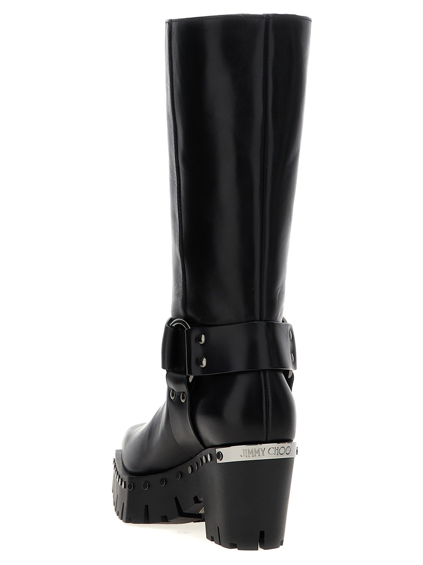 Jimmy Choo Black Quinn Boots In Black