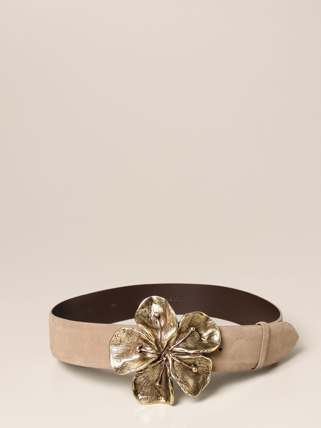 Alberta Ferretti Belt Alberta Ferretti Belt In Suede With Maxi Flower Buckle