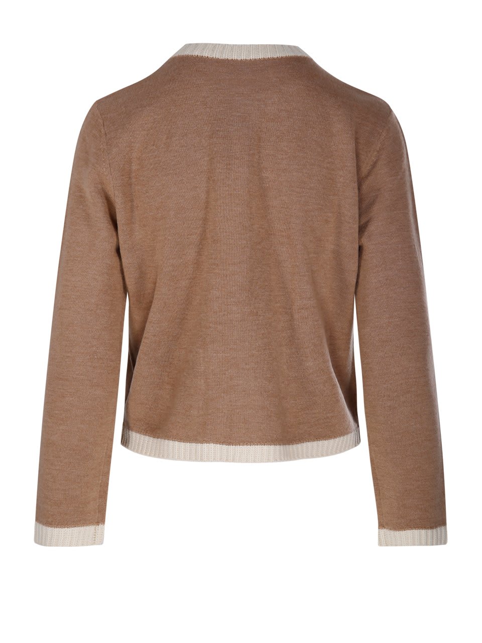 Shop Tory Burch Kendra Chunky Knit Cardigan In Camel Heather / French Cream