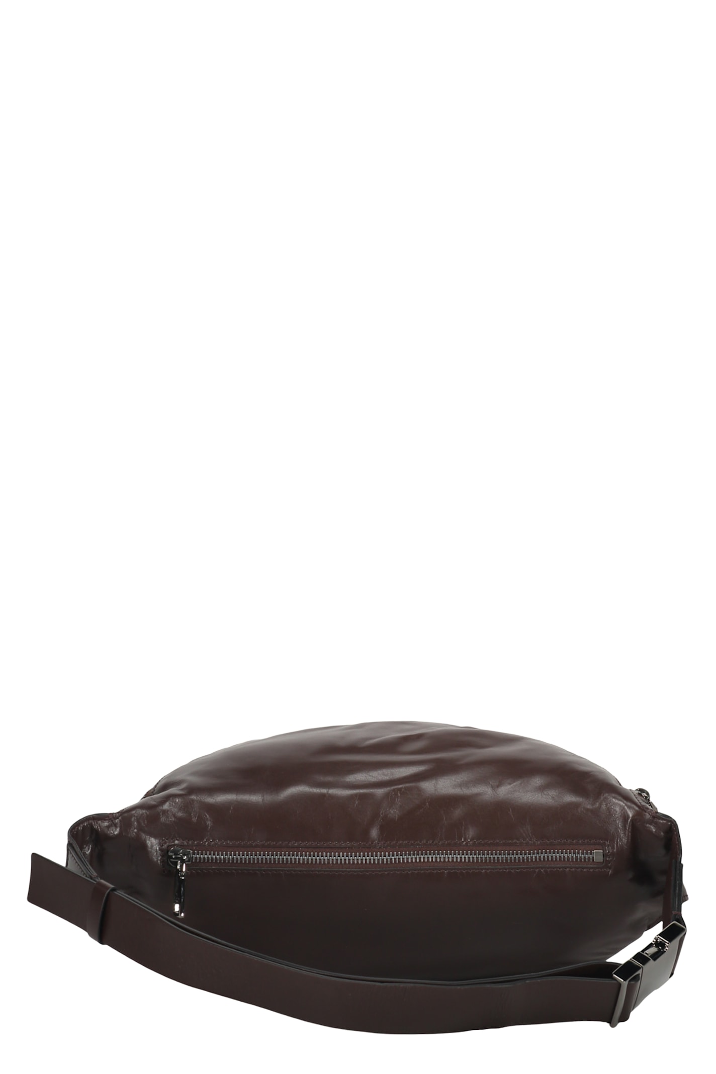 Valentino Leather Belt Bag In Brown