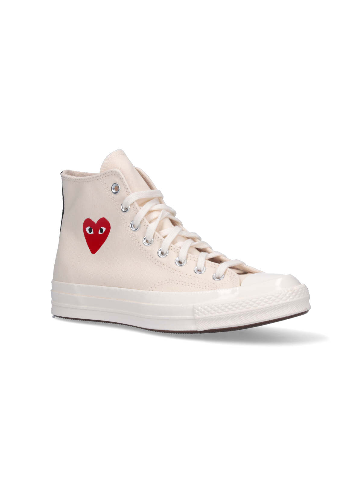 Comme Des Garçons Play High Top Converse Chuck 70 Sneakers In Neutral