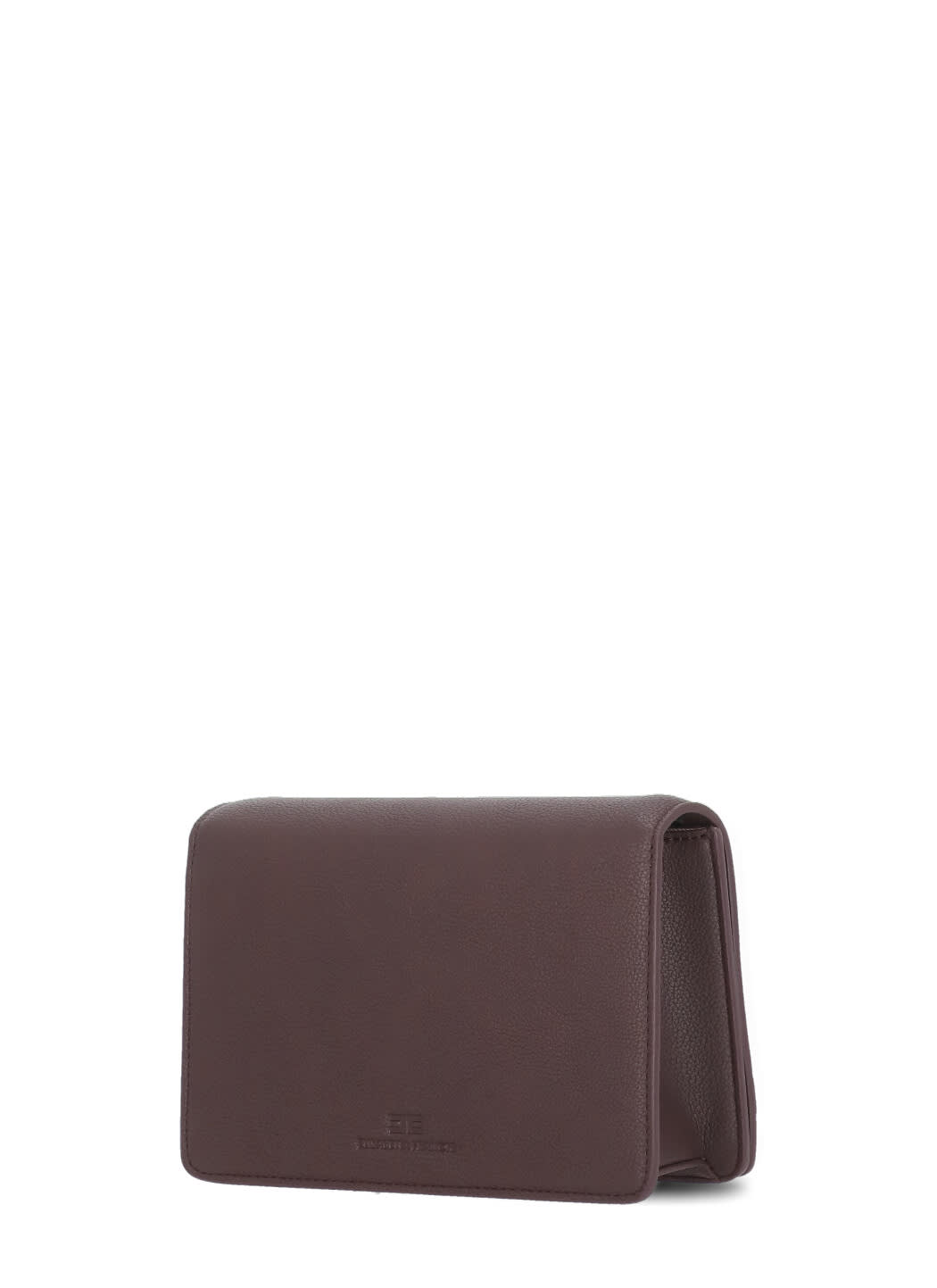 Elisabetta Franchi Rectangular Shoulder Bag Chain Strap In Burgundy