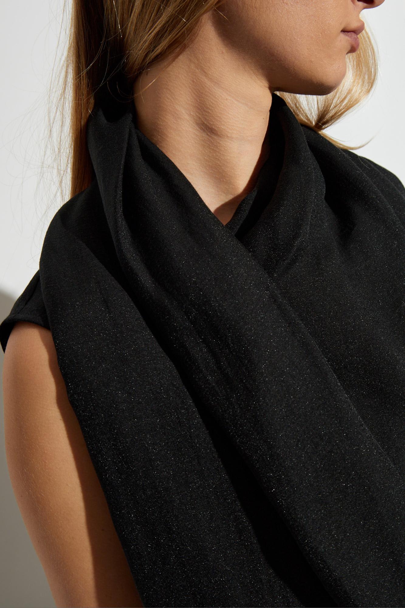 Totême Toteme Top With Decorative Scarf In Black