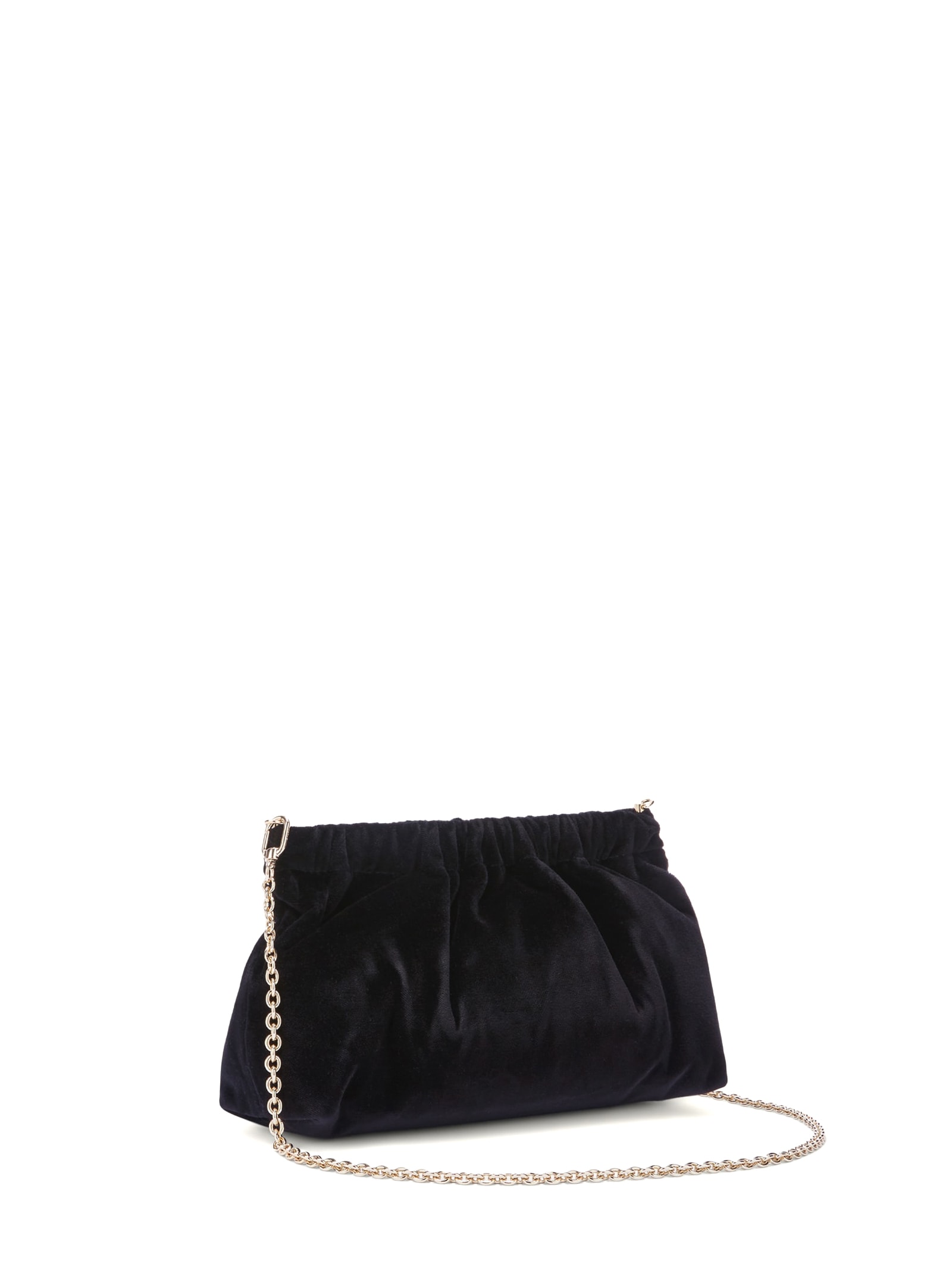 Shop Furla Black Clutch With Chain Shoulder Strap In Nero