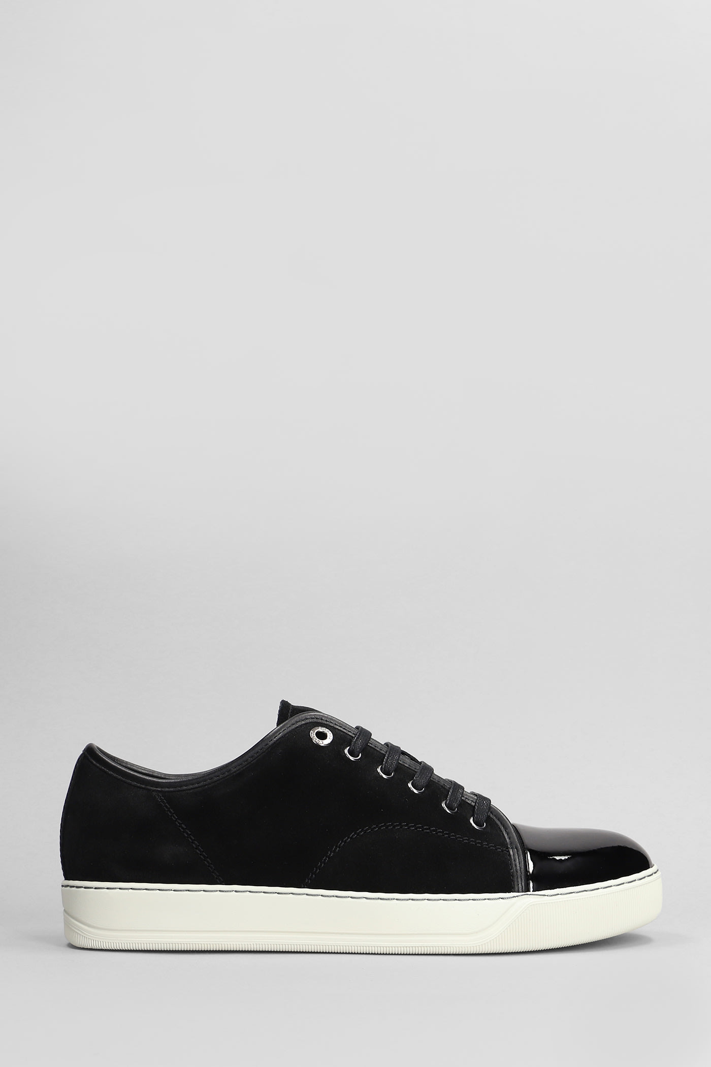 Shop Lanvin Dbb1 Sneakers In Black Suede And Leather