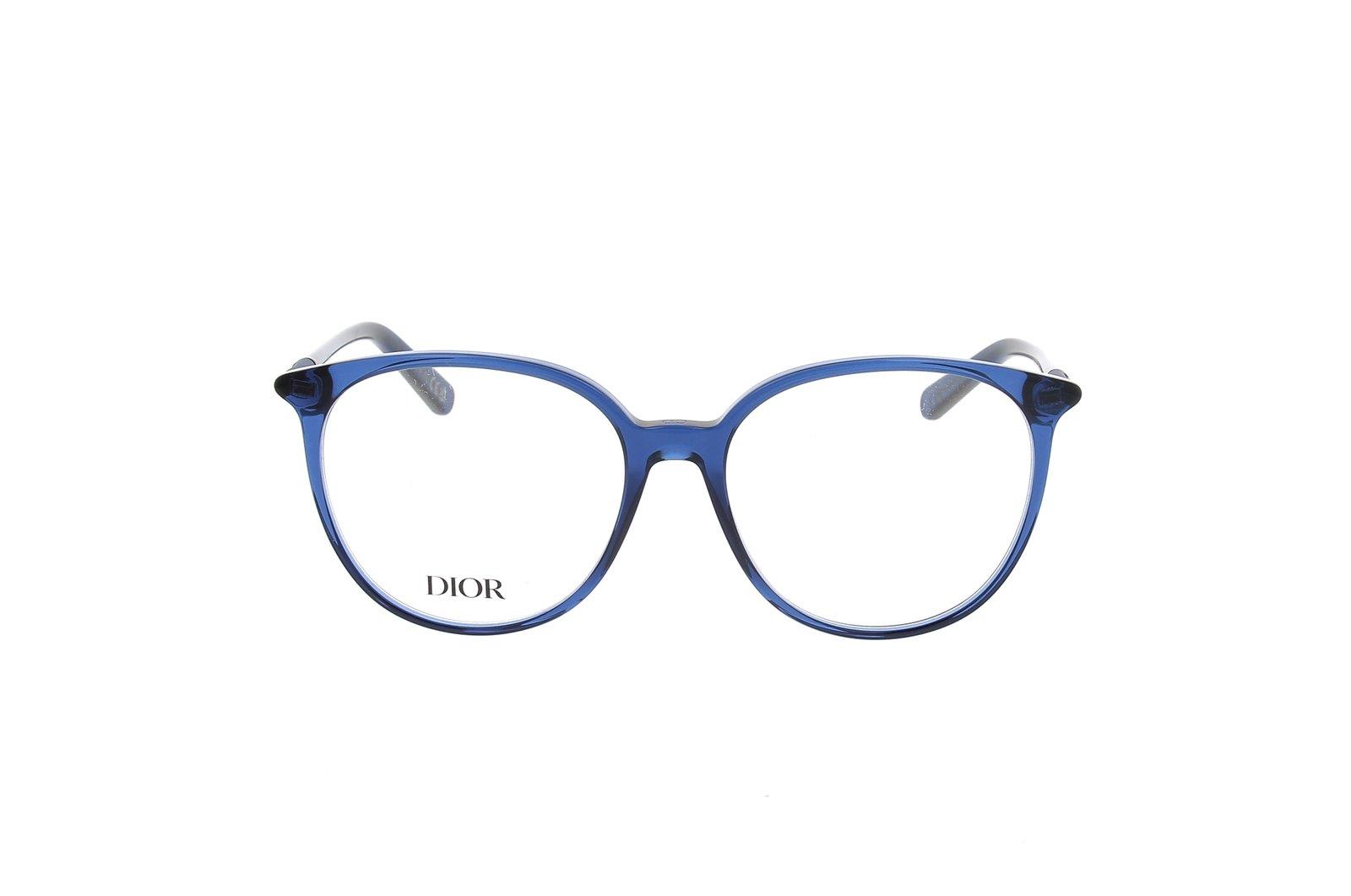 Shop Dior Round Frame Glasses In 3100