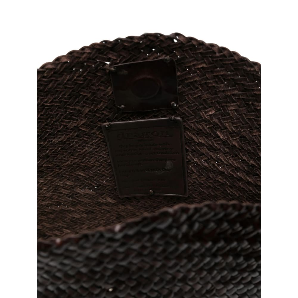Dragon Diffusion Santa Marta Woven-leather Shoulder Bag In Brown
