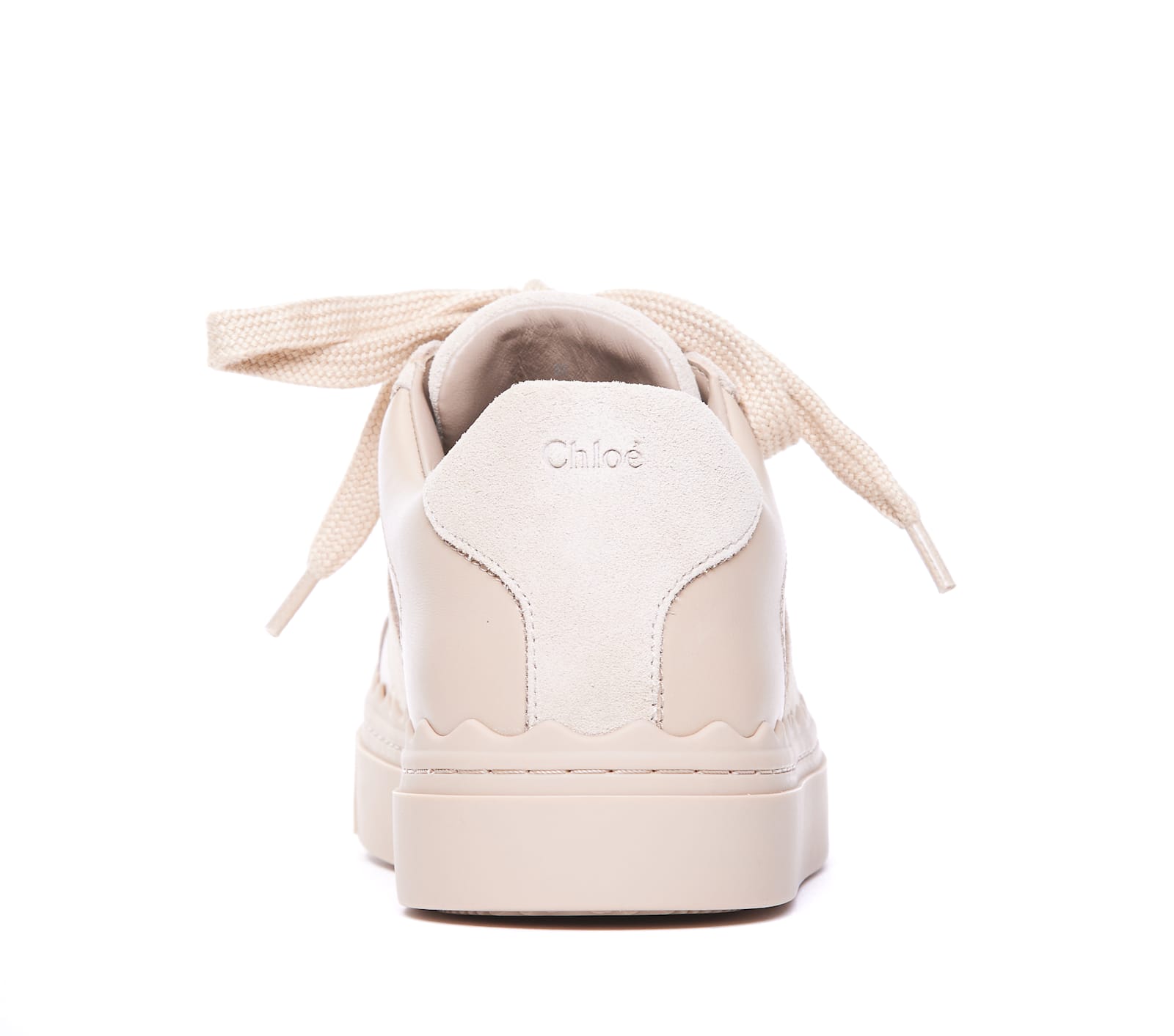 Shop Chloé Lauren Sneakers In Beige