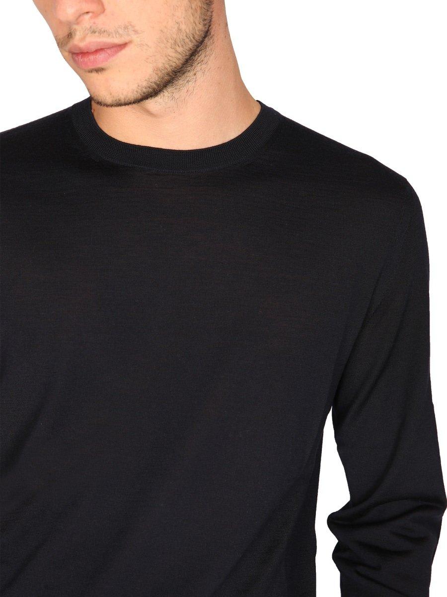 Shop Zegna Crewneck Long-sleeved Sweater In Blu