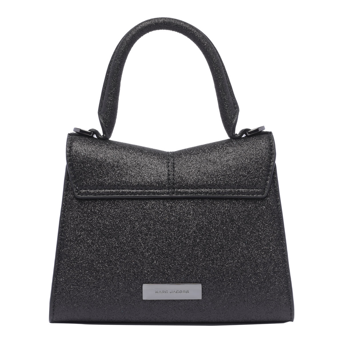 Shop Marc Jacobs The Galactic Glitter St.marc Mini Top Handle In Grey
