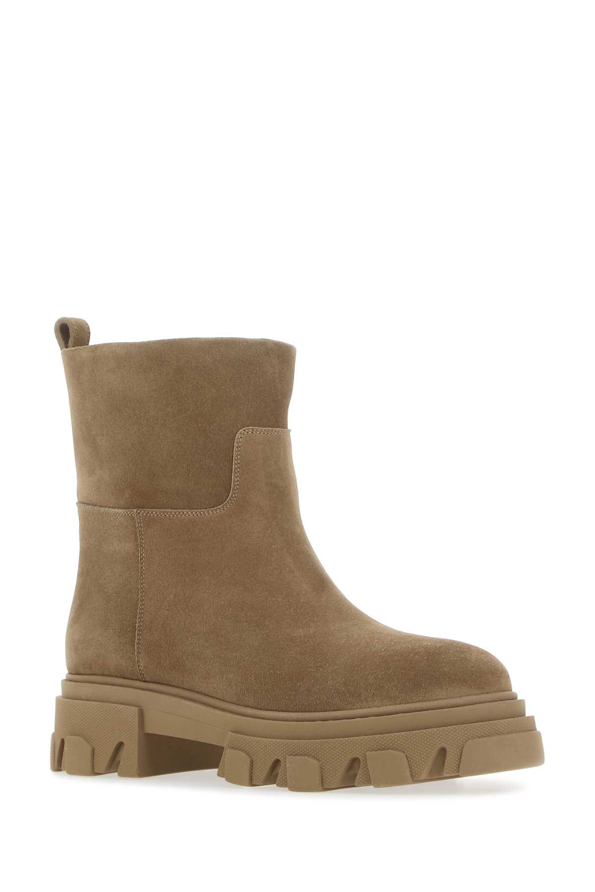 GIA BORGHINI BISCUIT SUEDE ANKLE BOOTS