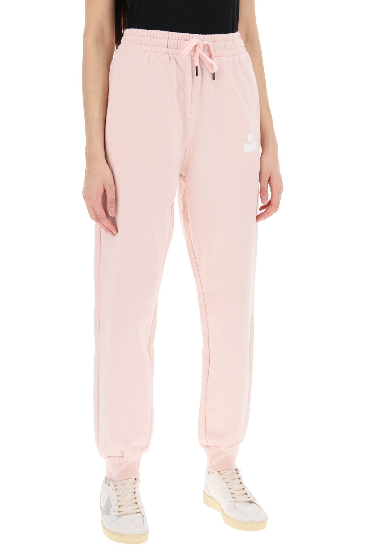 Shop Marant Etoile Malona Joggers In Pearl Rose Ecru (pink)